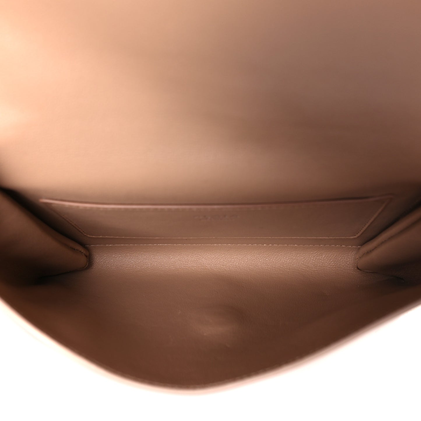 Calfskin Laser Cut Oum Double Envelope Clutch Crossbody Sable