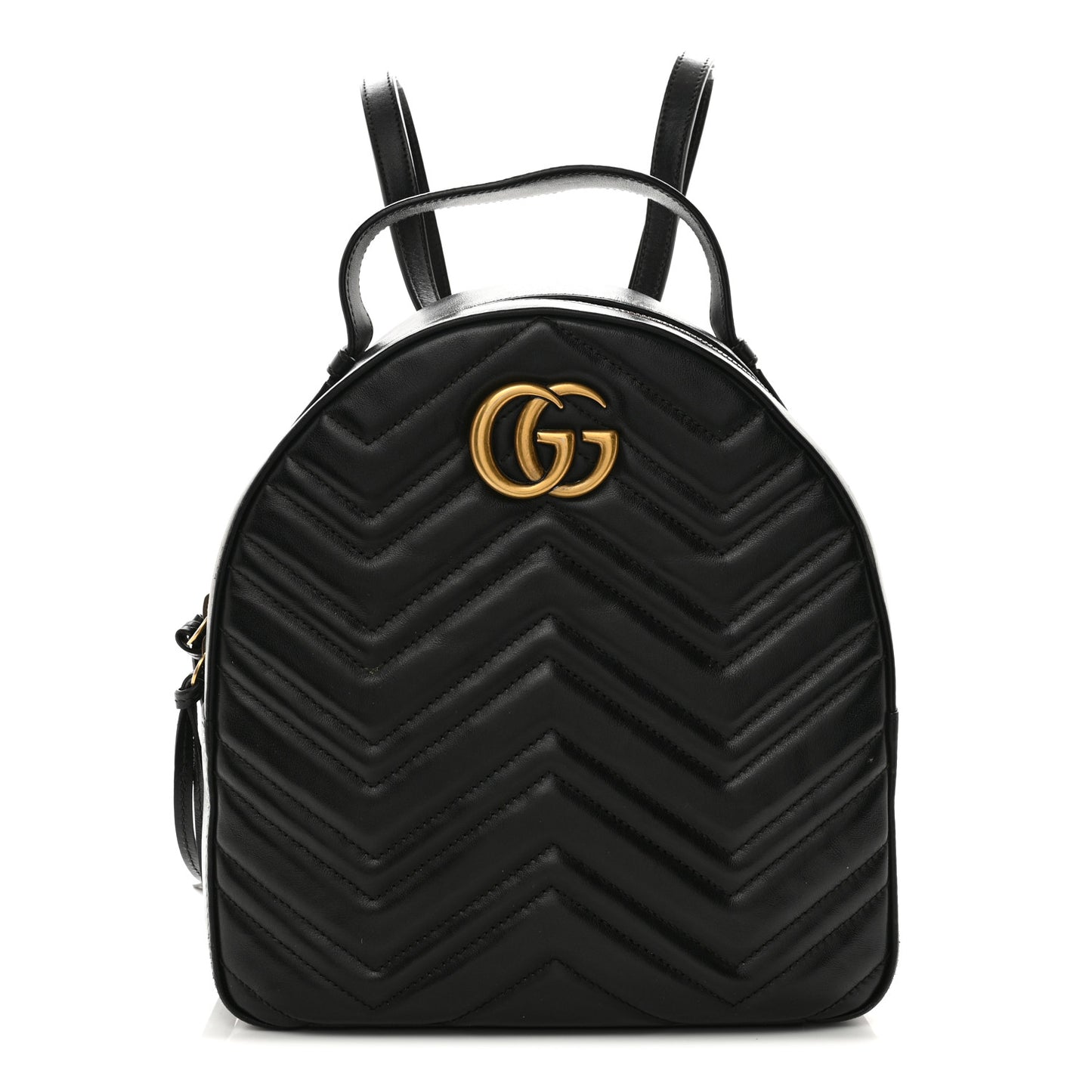 Calfskin Matelasse GG Marmont Dome Backpack Black