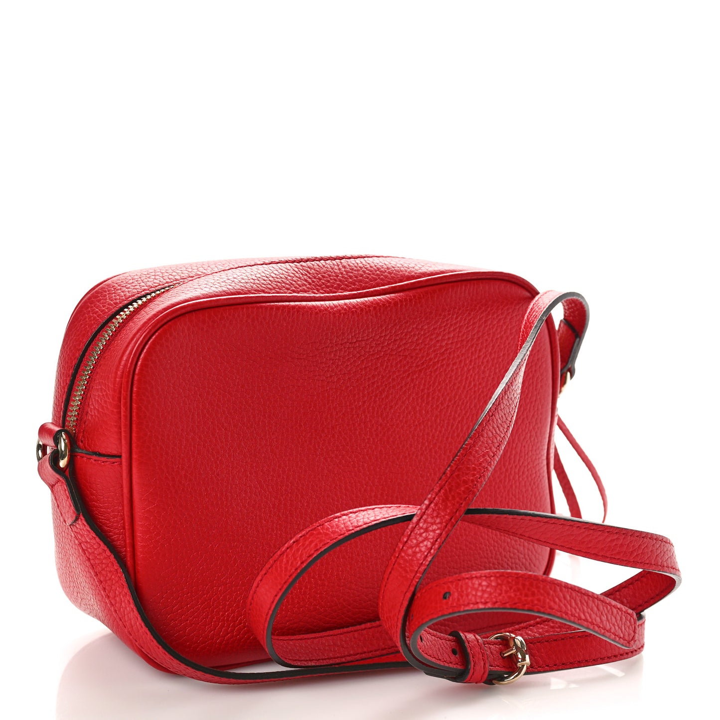Pebbled Calfskin Small Soho Disco Bag Tabasco Red