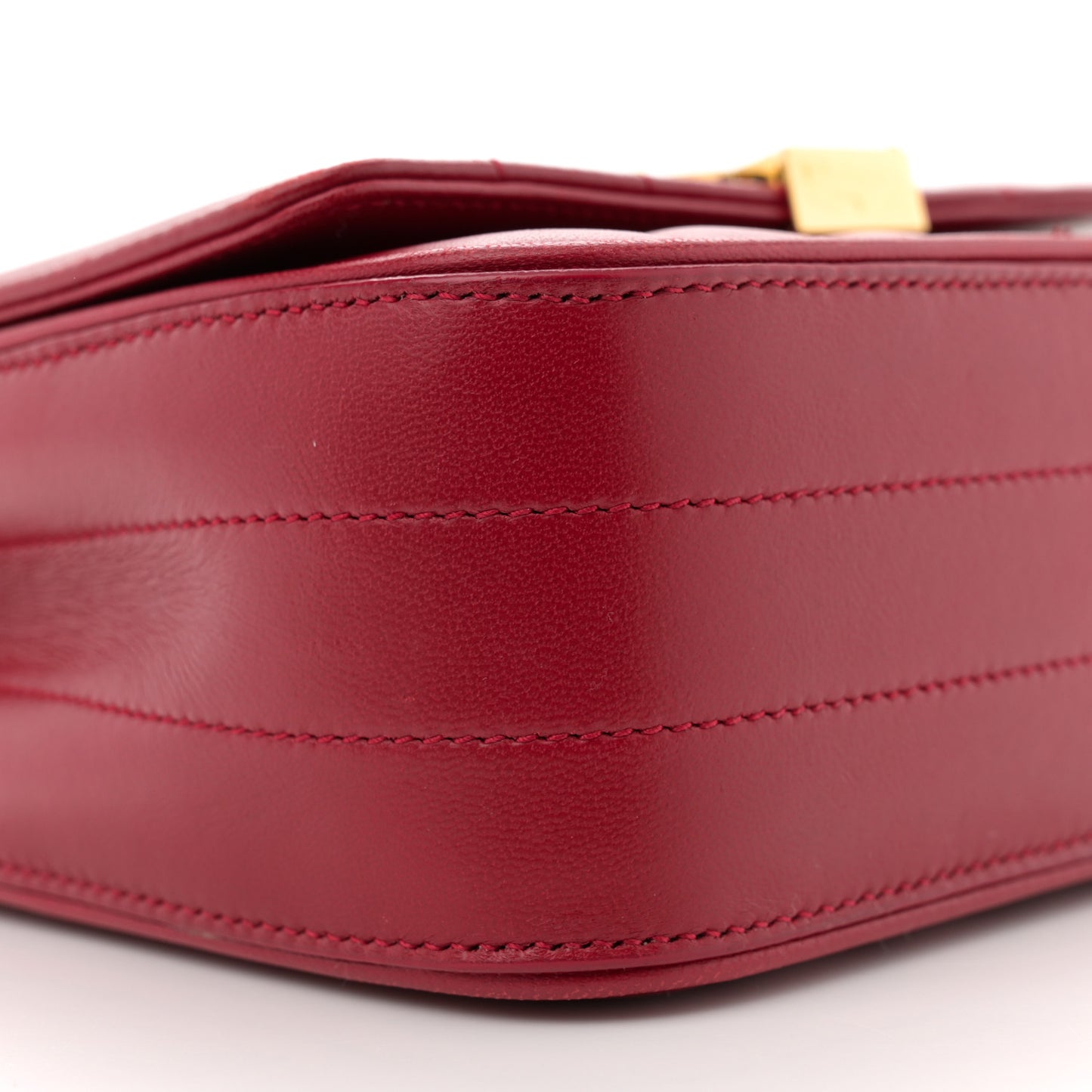 Lambskin Matelasse Monogram Small Vicky Chain Bag Red