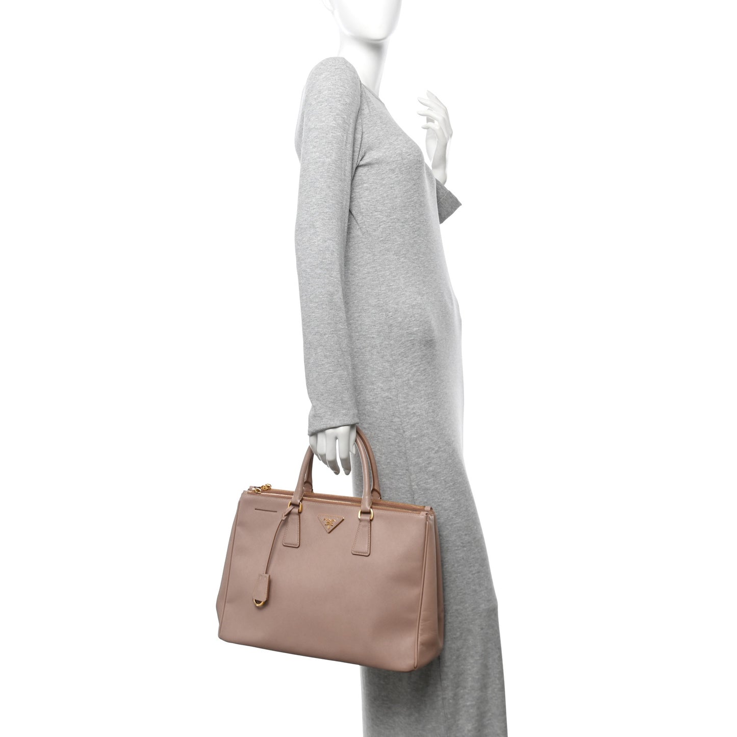 Saffiano Large Galleria Double Zip Tote Cammeo