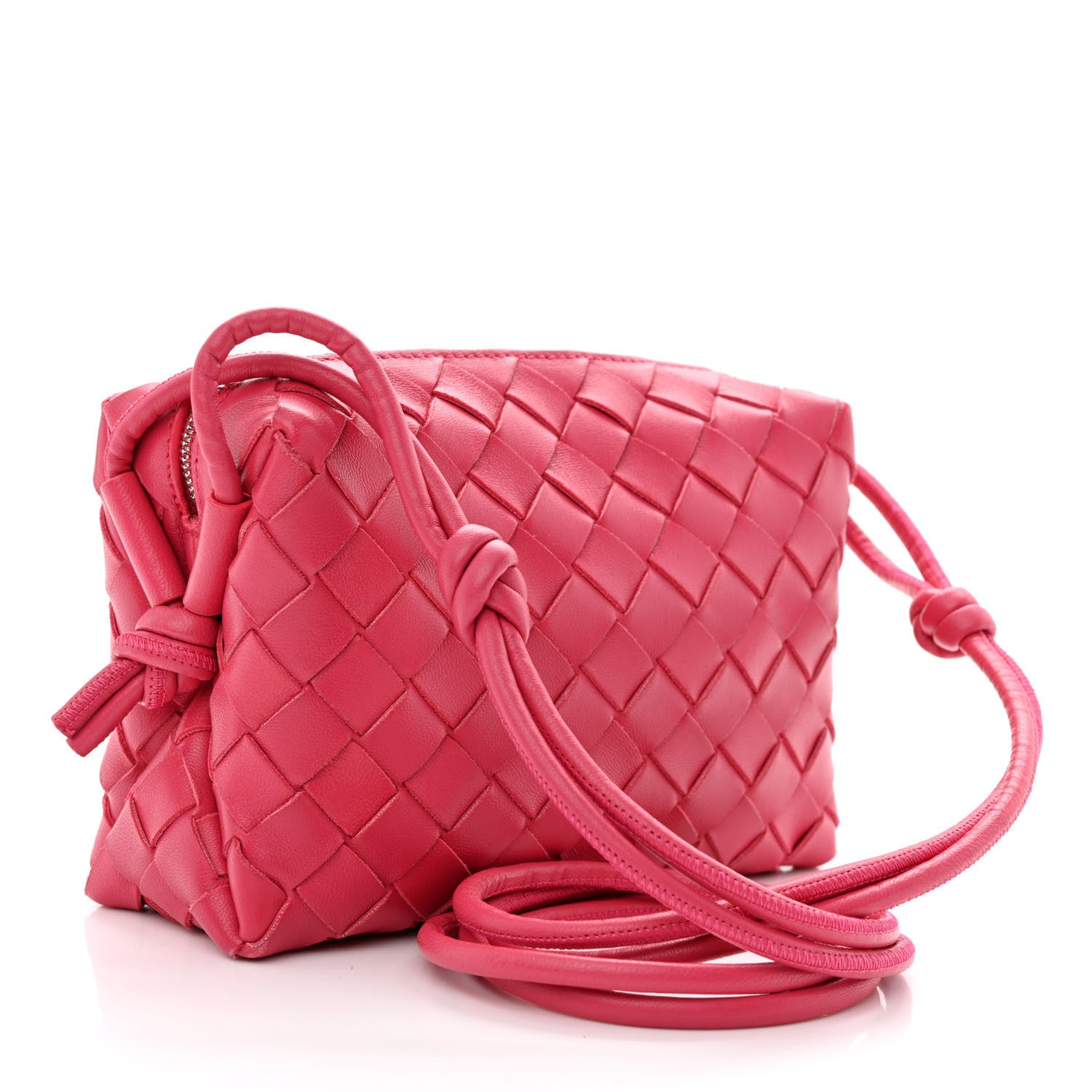 Bottega Veneta Nappa Intrecciato Mini Loop Camera Bag Cranberry 3 of 9