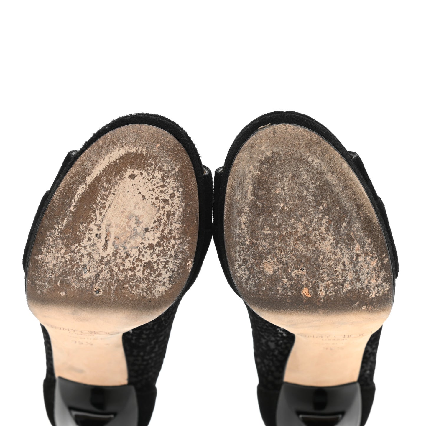 Suede Mesh Vivid Ankle Booties 35.5 Black