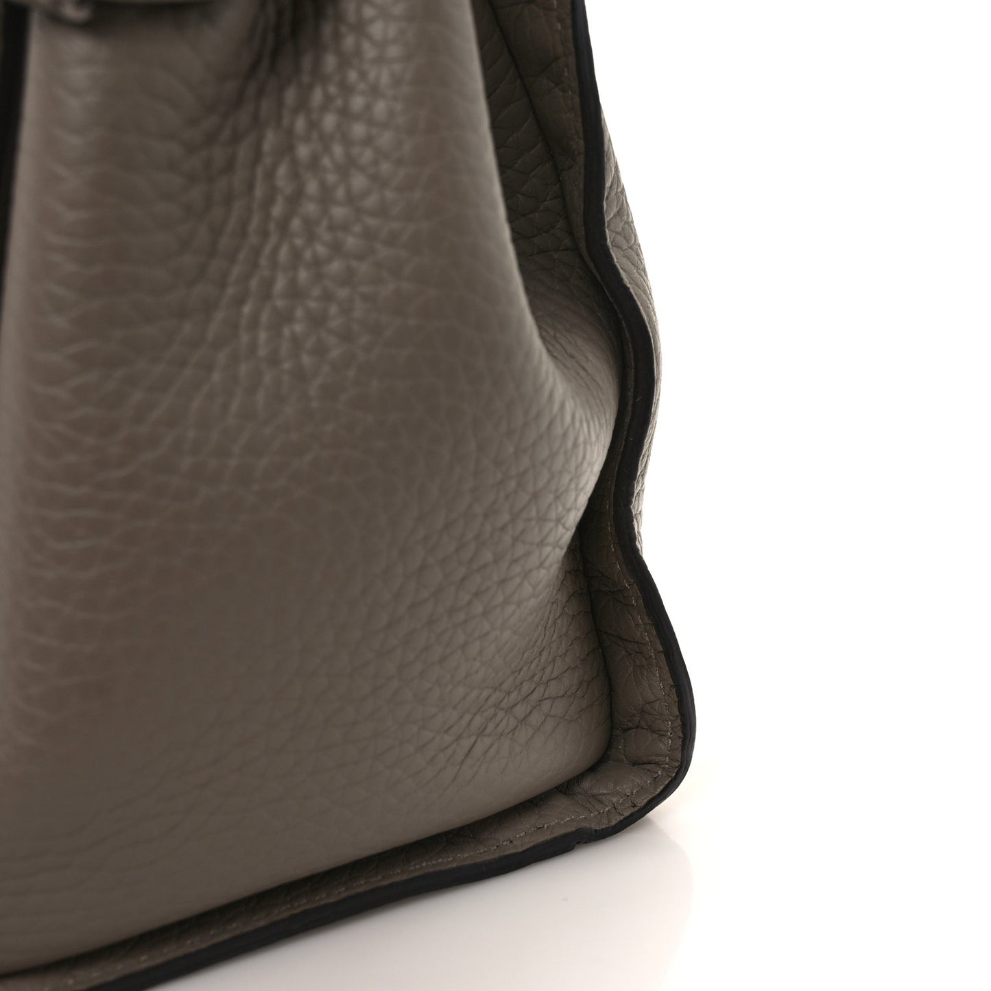 Heavy Grain Small Iris Tote Powder Grey Dark Clay
