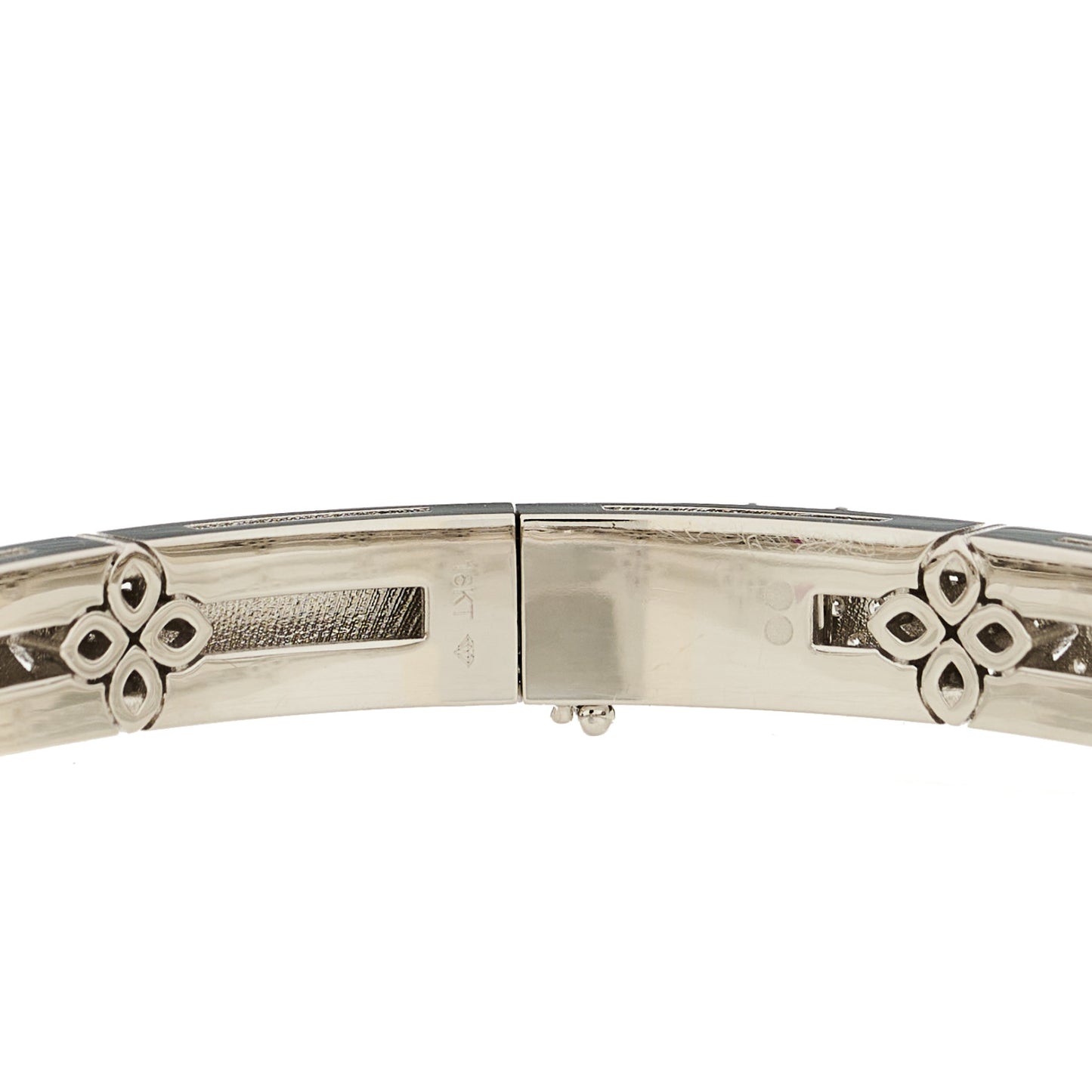 18K White Gold Diamond Love in Verona Pave Bangle Bracelet