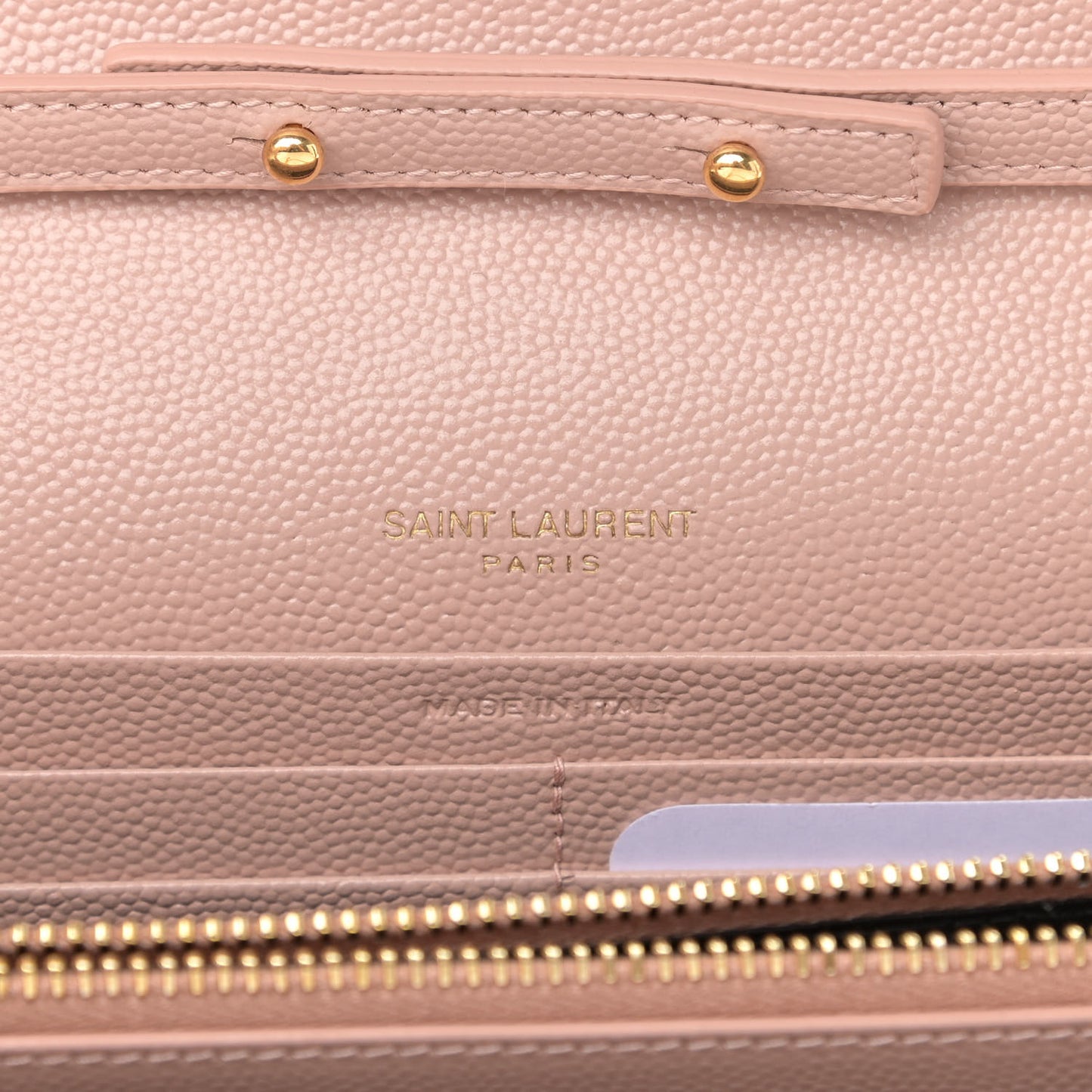 Grain De Poudre Matelasse Chevron Monogram Chain Wallet Pale Pink