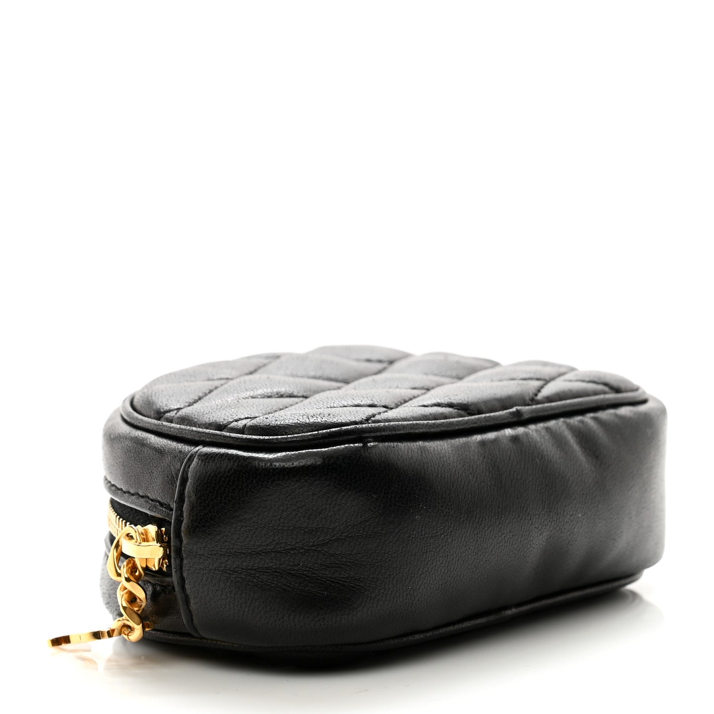 Lambskin Quilted Lolita Cosmetic Pouch Black