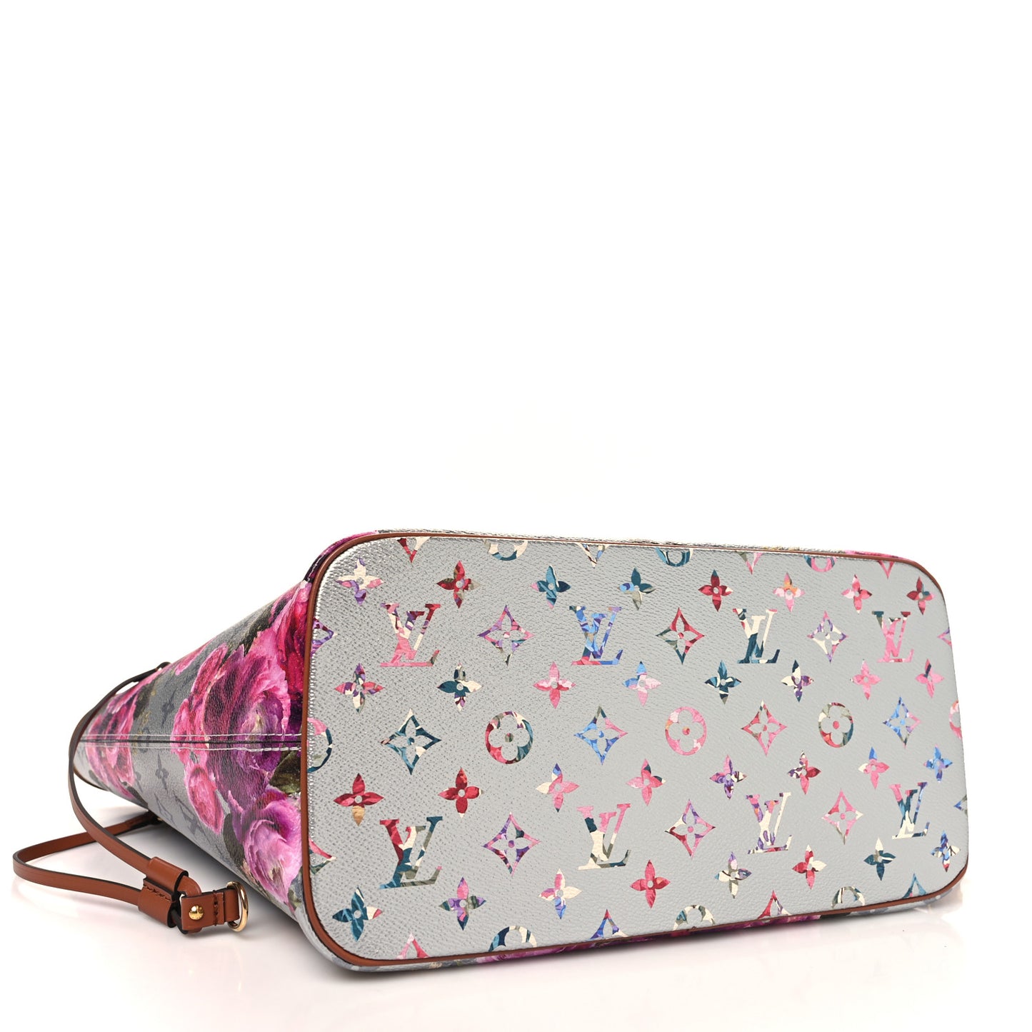 Metallic Monogram LV Garden Neverfull MM Silver