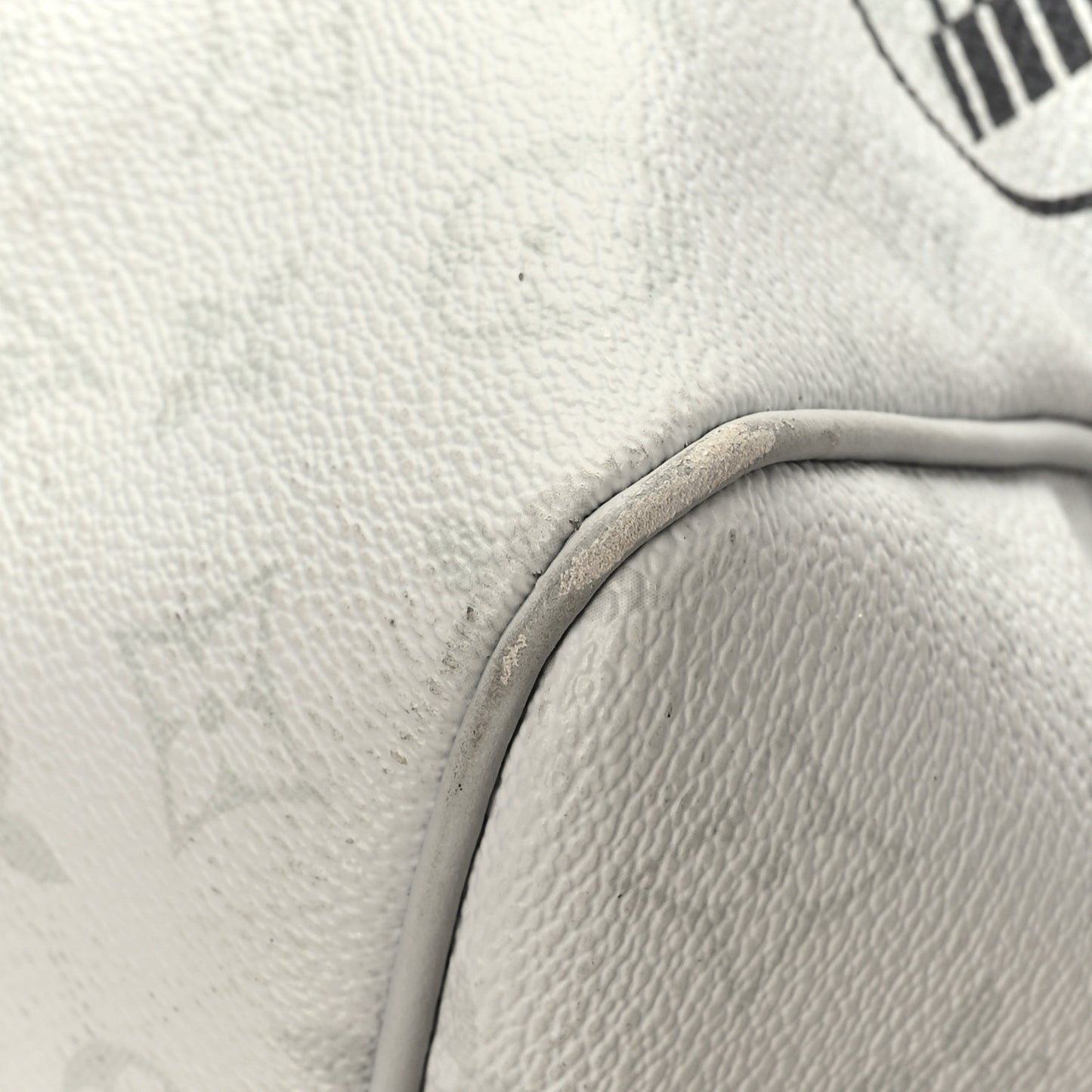 Monogram Logo Keepall Bandouliere 50 White