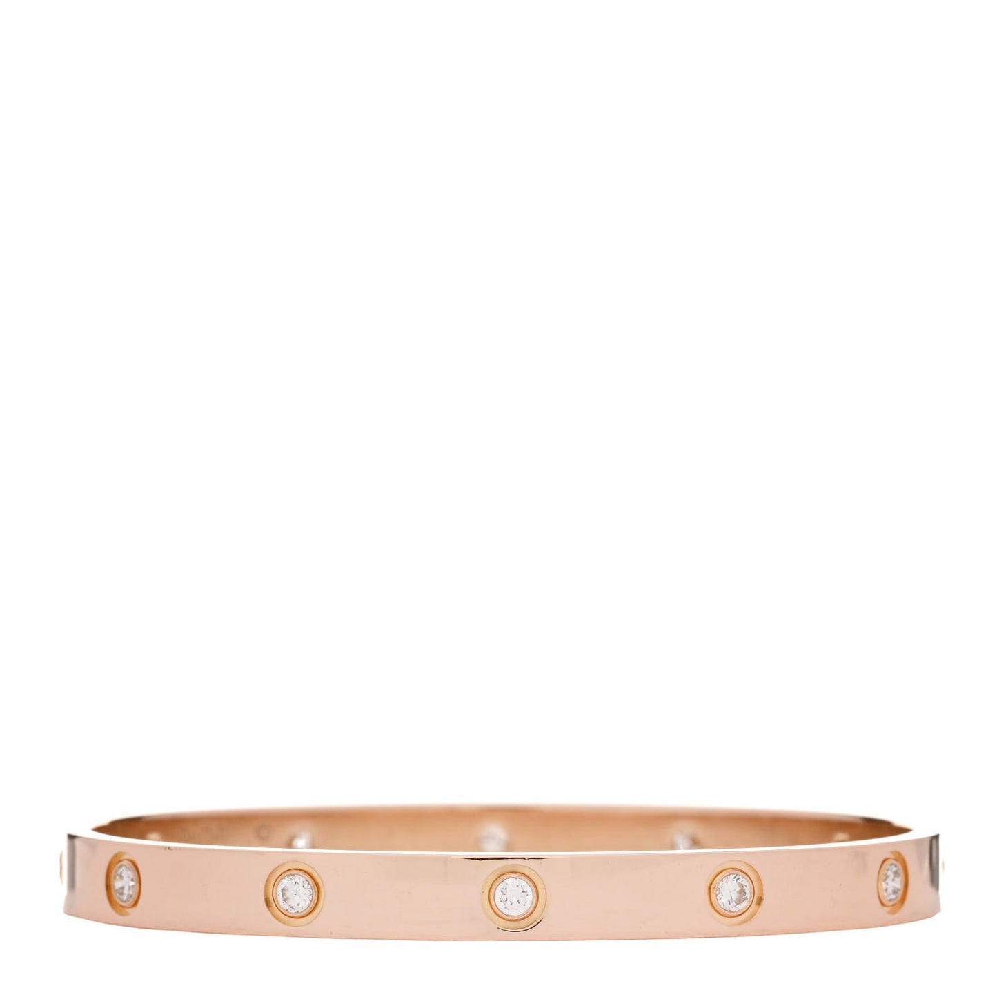 18K Pink Gold 10 Diamond LOVE Bracelet 18