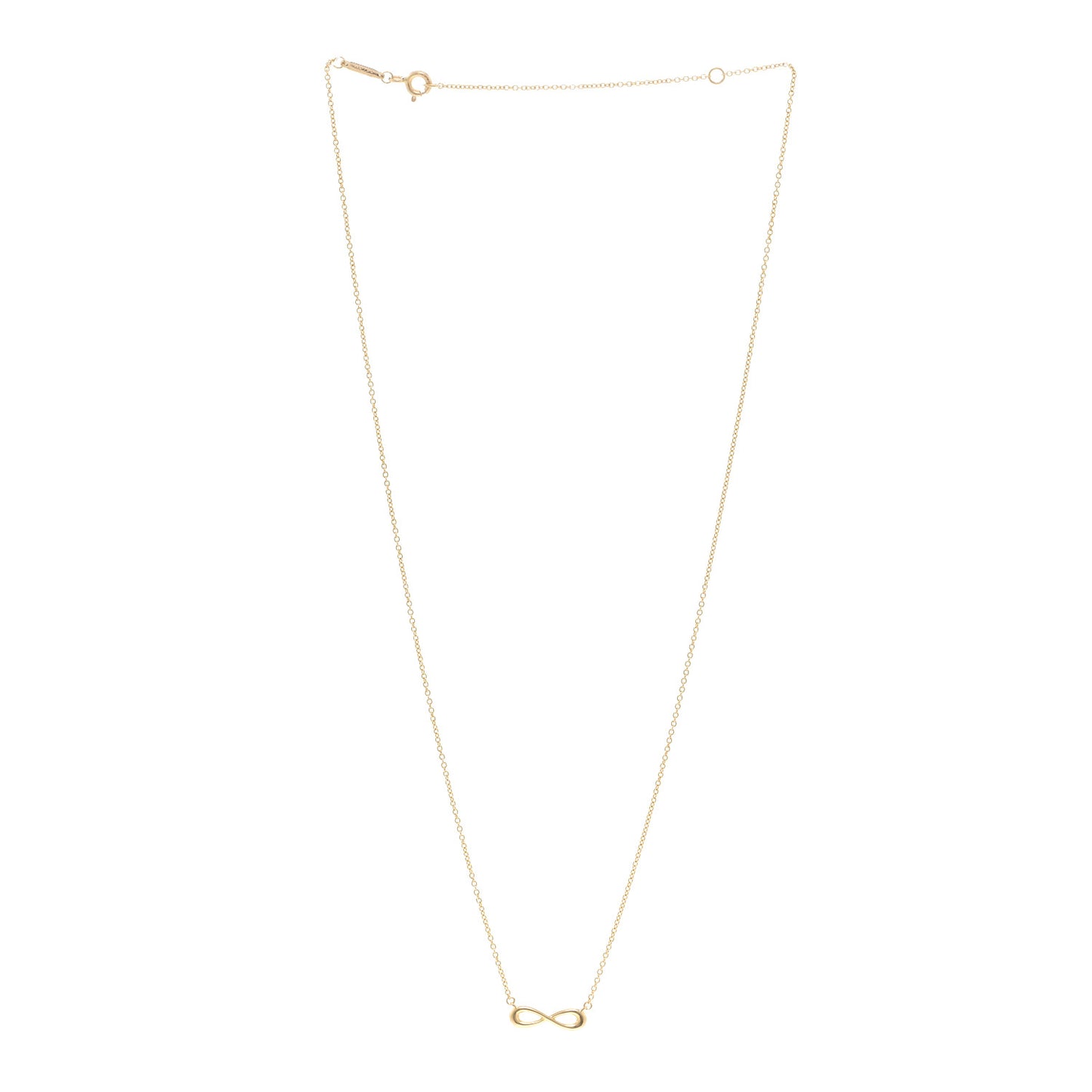 18K Yellow Gold Infinity Pendant Necklace
