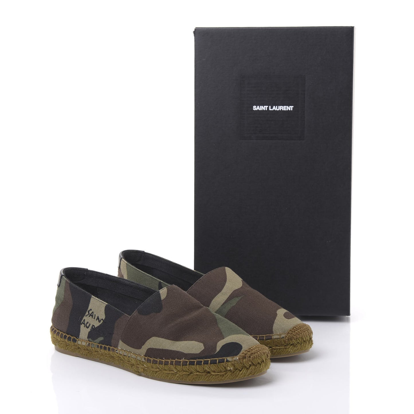 Canvas Camouflage Espadrilles 37.5 Kaki Black