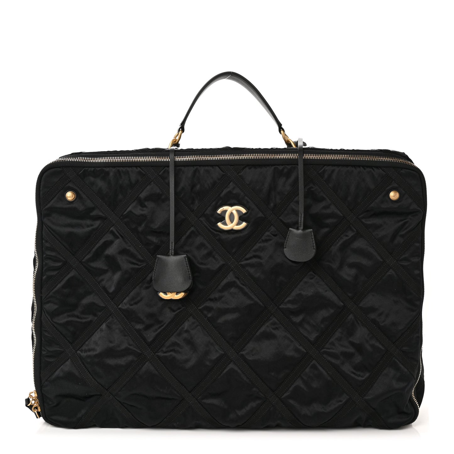 Nylon Grosgrain Large Lifestyle Travel Black