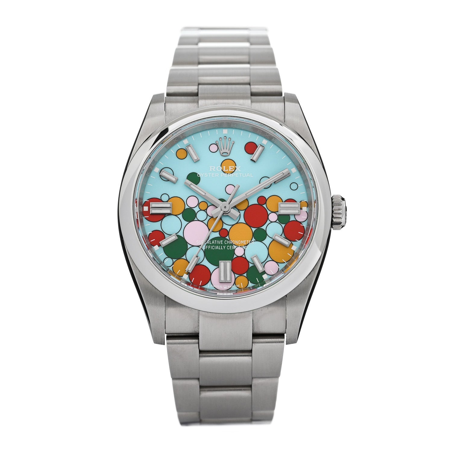 Rolex Stainless Steel 36mm Oyster Perpetual Watch Celebration Dial