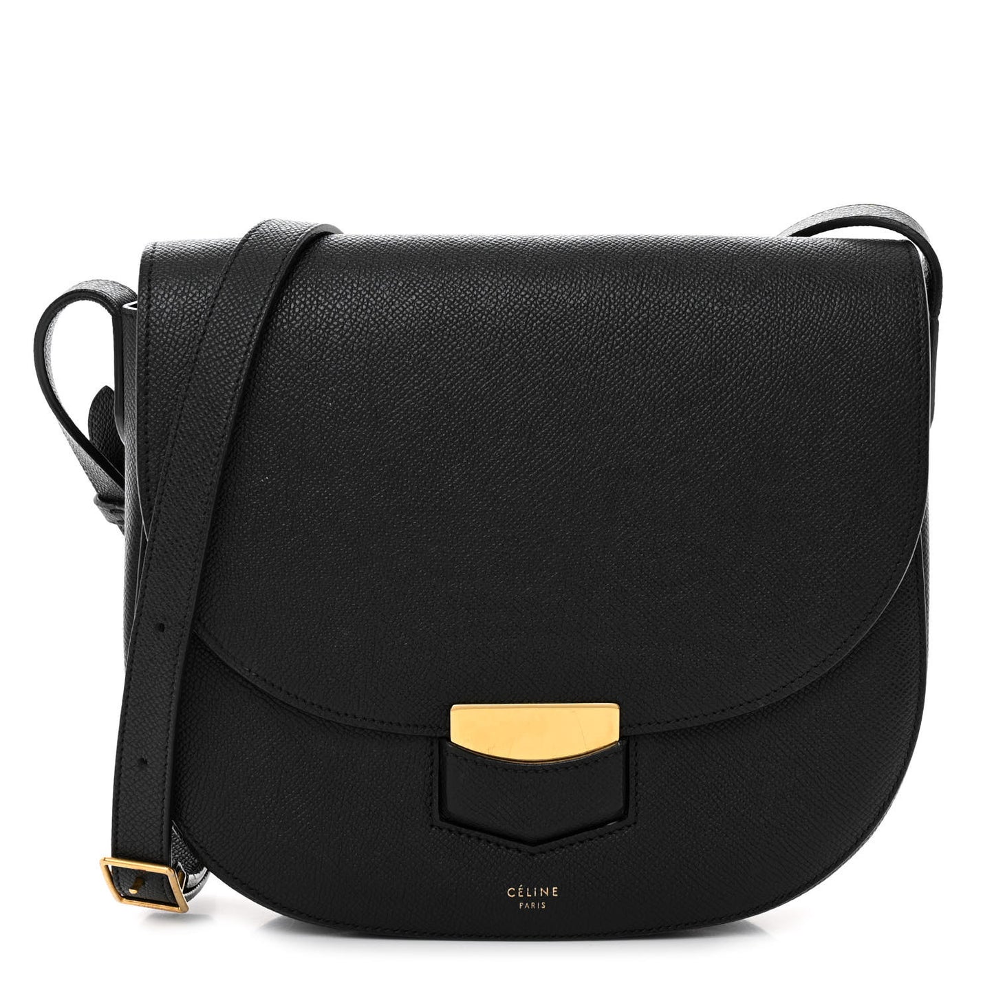 Grained Calfskin Small Trotteur Black
