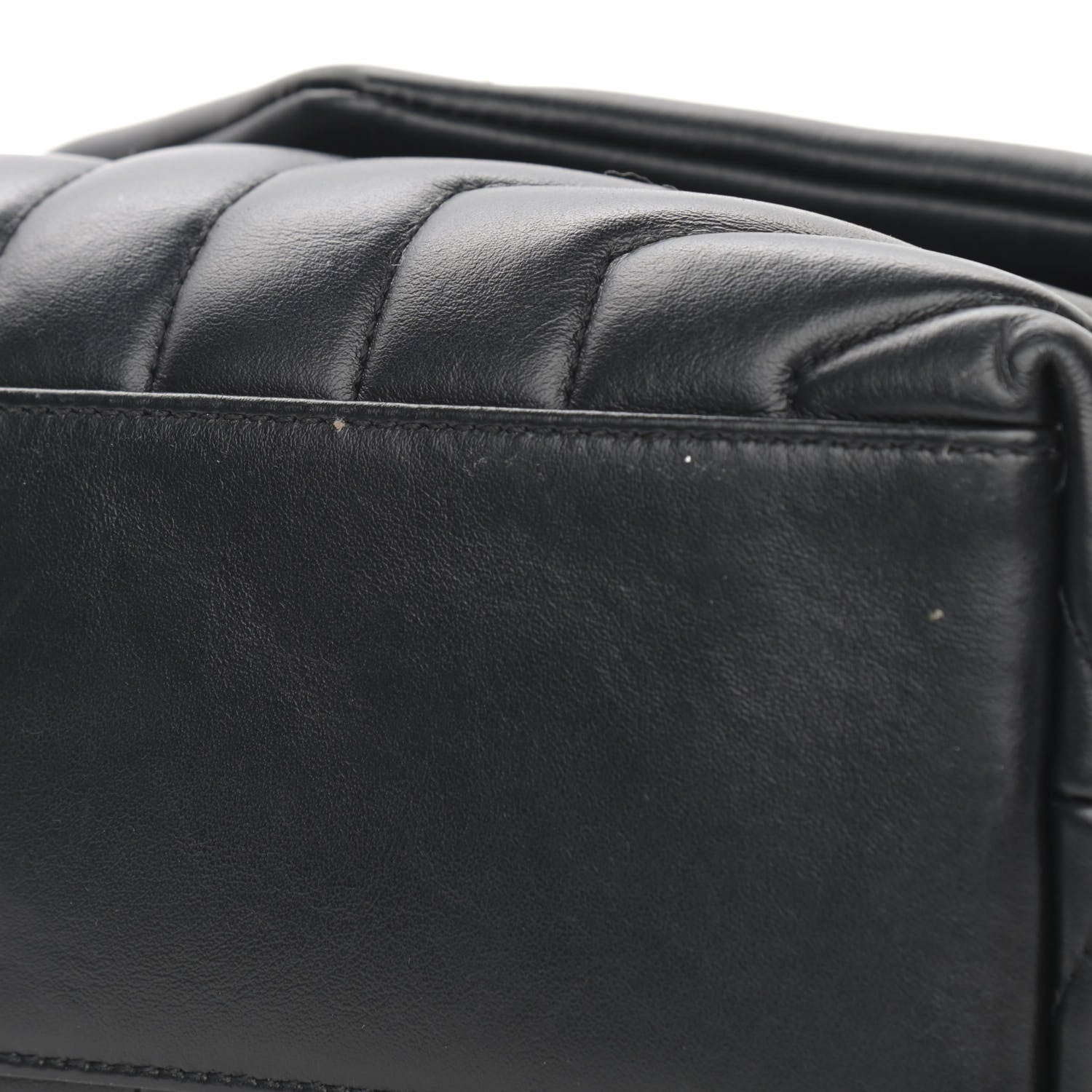 Saint Laurent Calfskin Y Quilted Monogram Small Loulou Chain Satchel Black 12 of 15