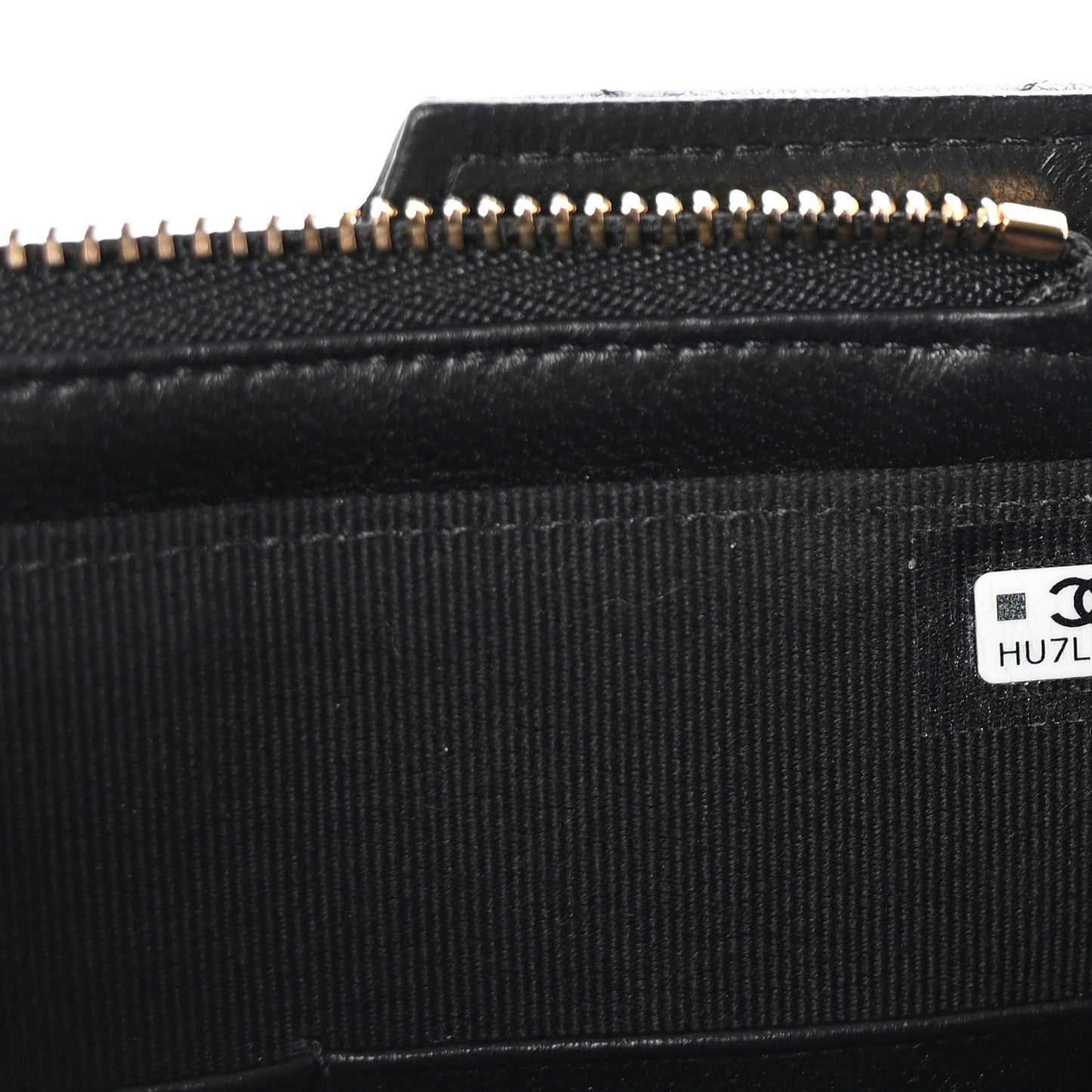 Lambskin Quilted CC Pouch Wristlet Black