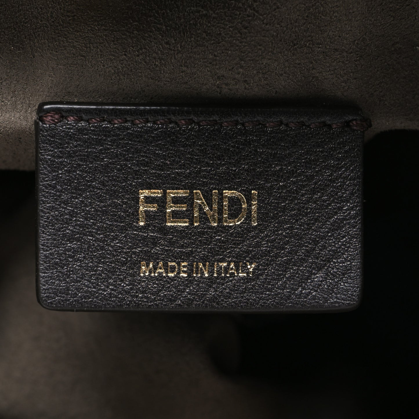 Vitello King F is Fendi Logo Embossed Mini Mon Tresor Bucket Bag Cuoio