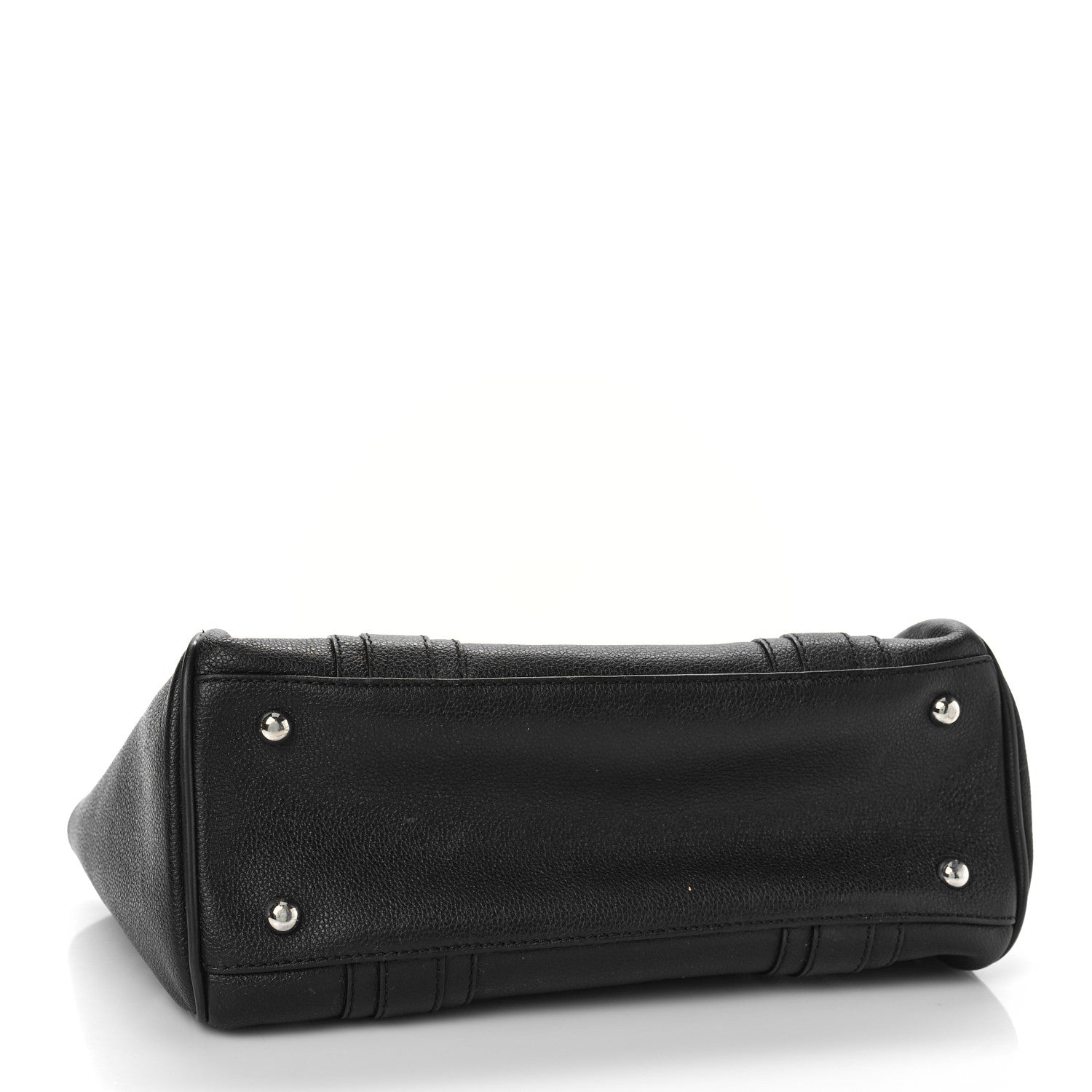 MCM Grained Calfskin Studded Boston Bag Black 4 of 12