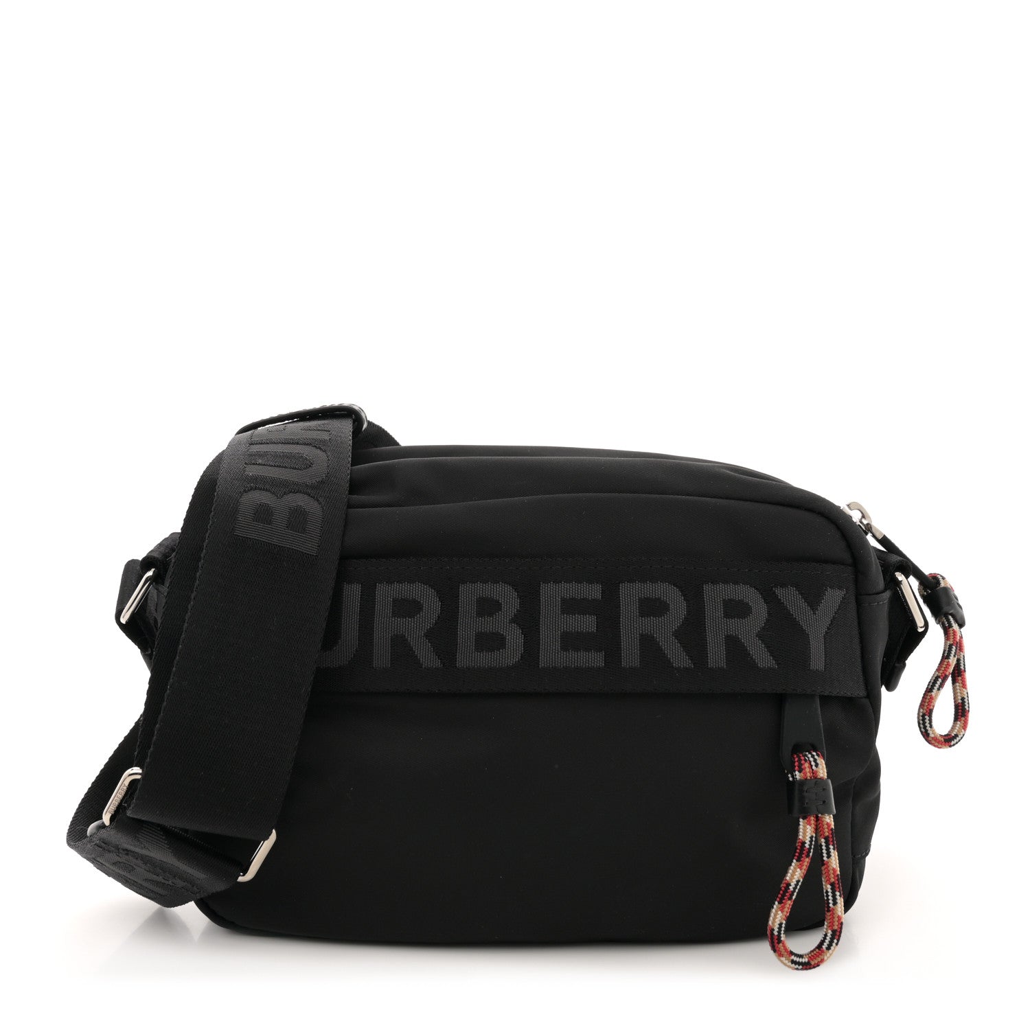 Burberry Nylon Logo Detail Crossbody Bag Black 1605649 – FASHIONPHILE