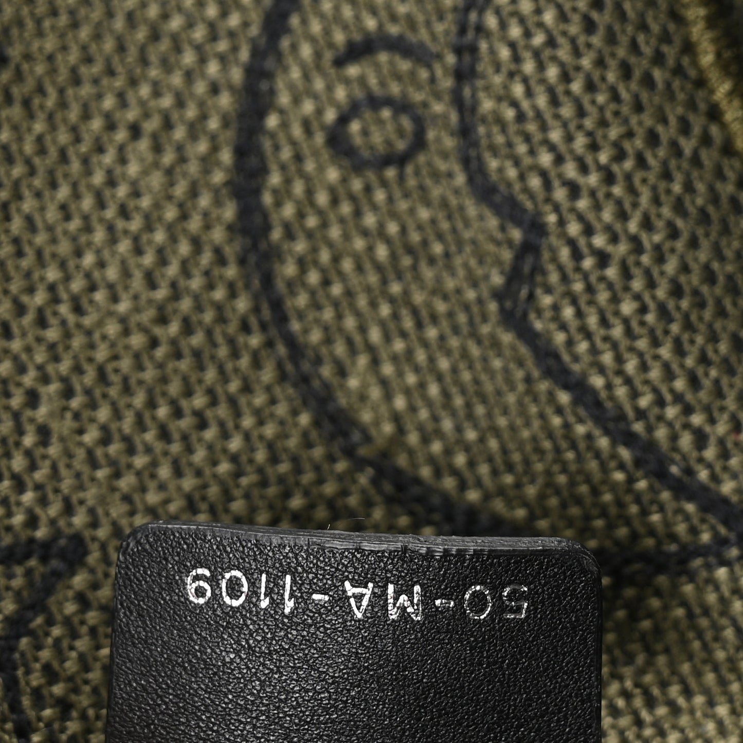 Canvas Embroidered Graffiti Diorcamp Messenger Green Black