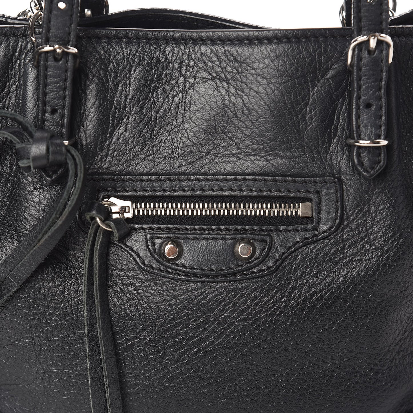 Calfskin Papier Mini A4 Tote Black