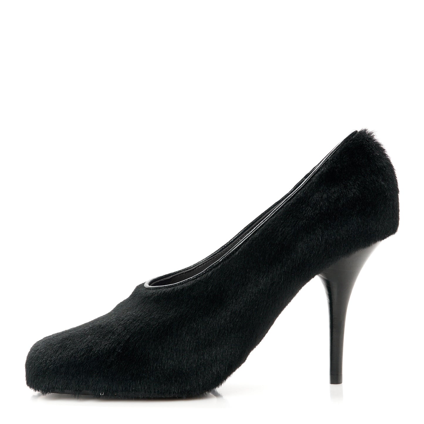 Shearling Show Stiletto Pumps 40 Black