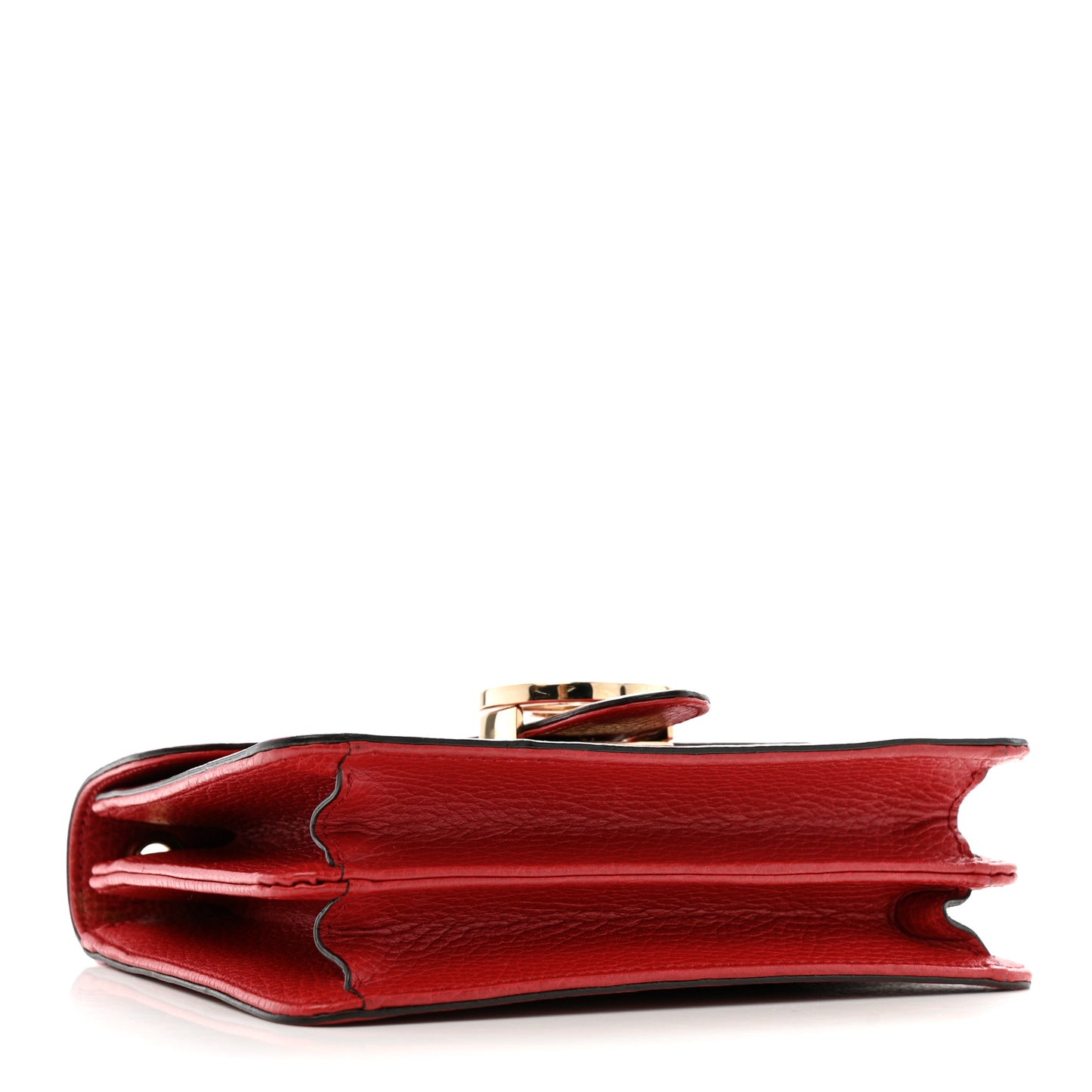 Dollar Calfskin Small Interlocking G Shoulder Bag Red