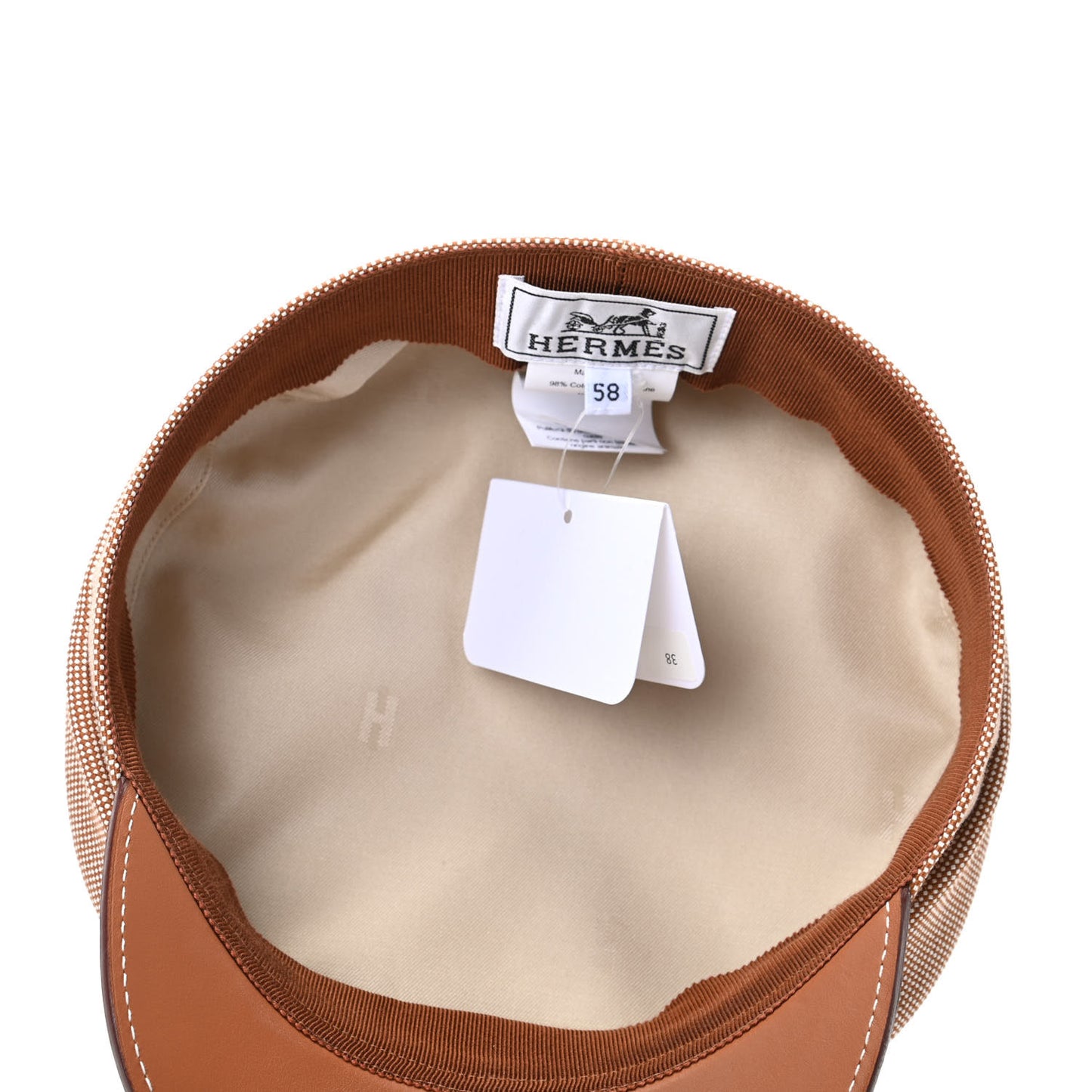 Cotton Silk Swift Clou de Selle Vauban Cap 58 Marron Alezan Gold