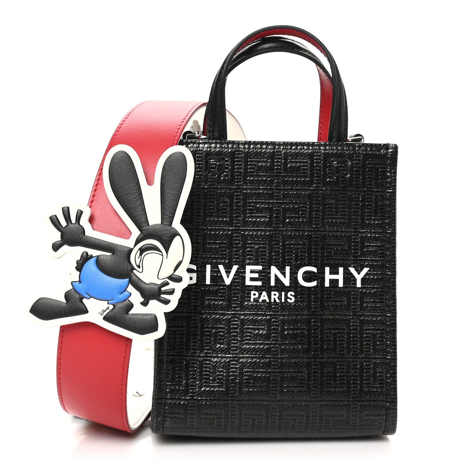 Givenchy X DISNEY Coated Canvas Oswald Mini Vertical G-Tote Black