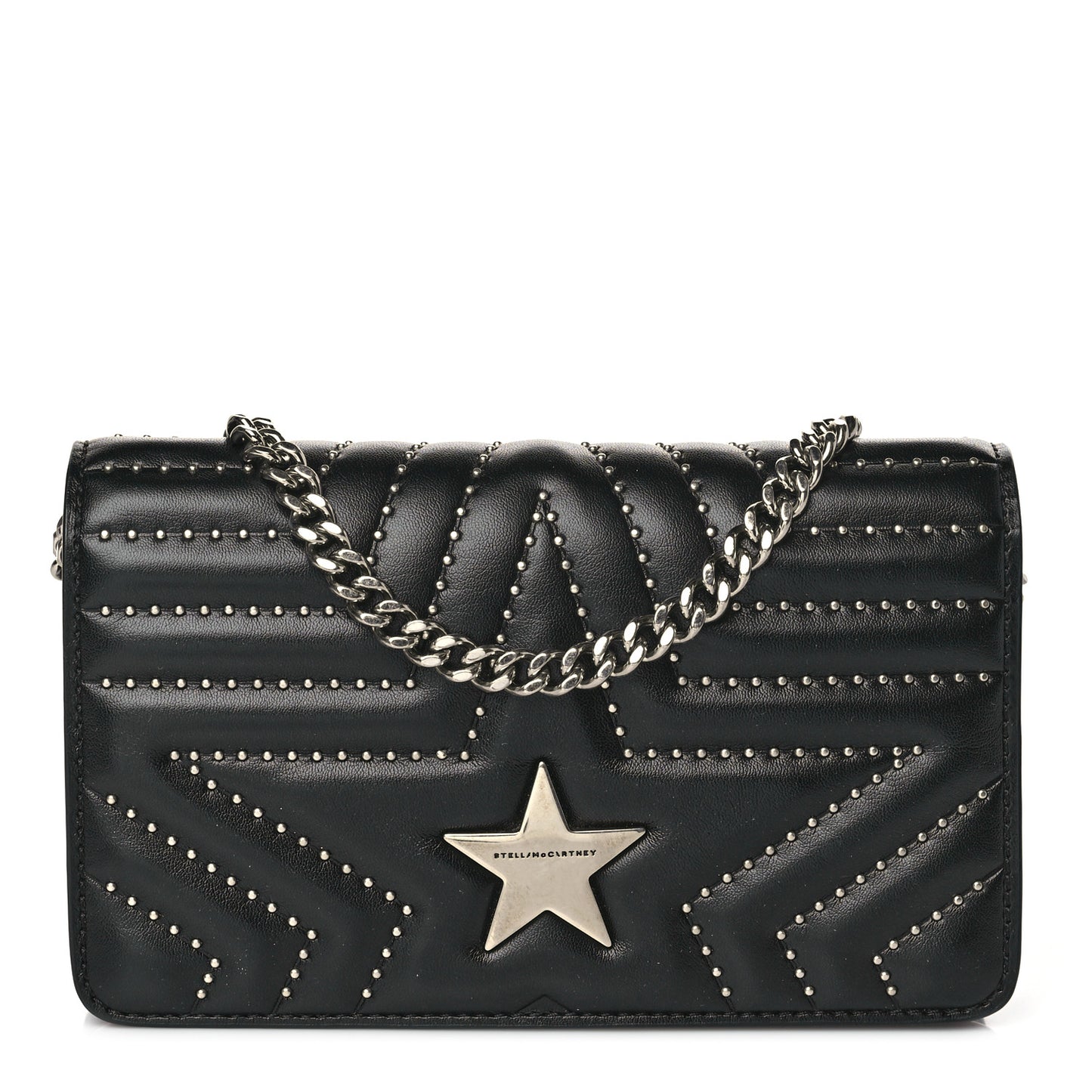 Alter Nappa Studded Star Small Flap Shoulder Bag Black