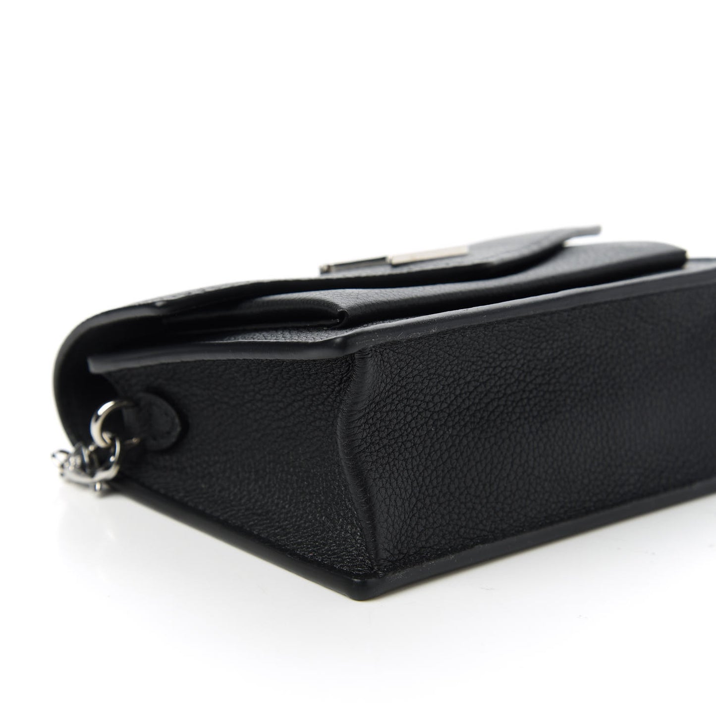 Soft Calfskin Mini My Lockme Chain Pochette Black
