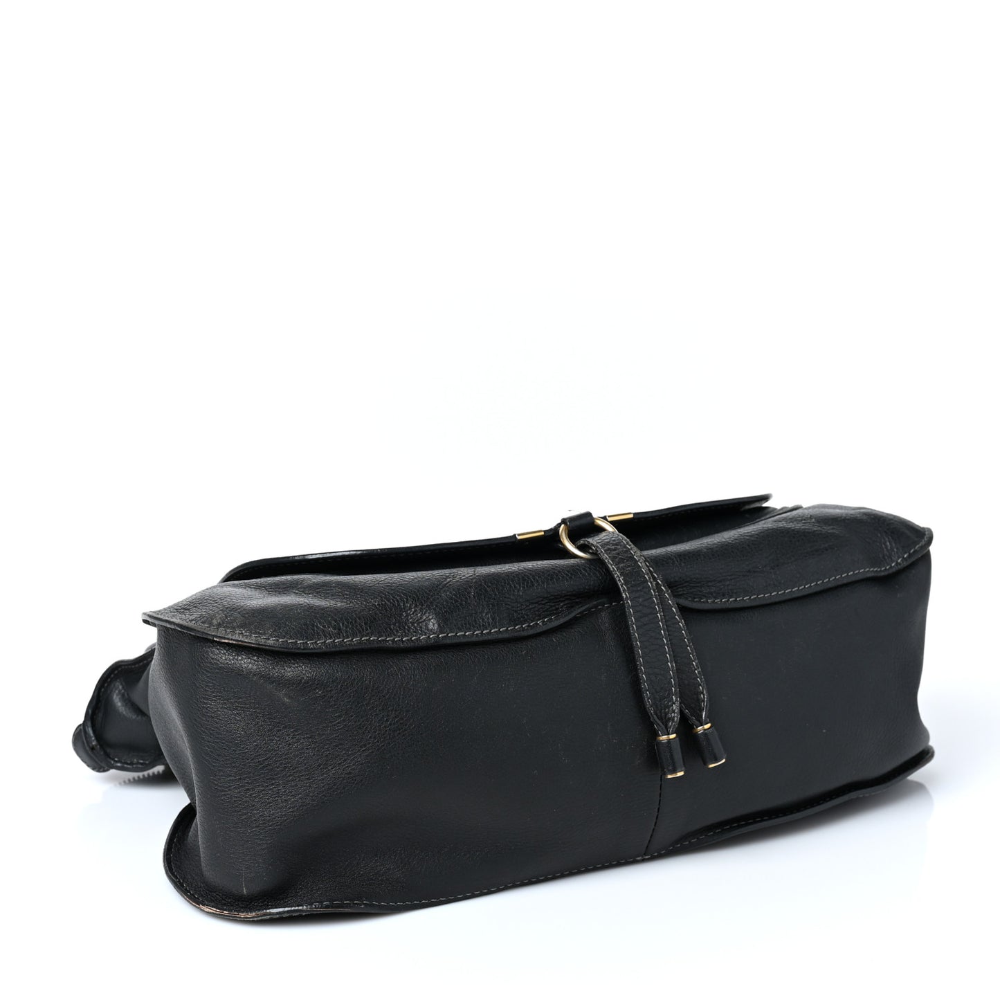 Calfskin Large Marcie Satchel Black