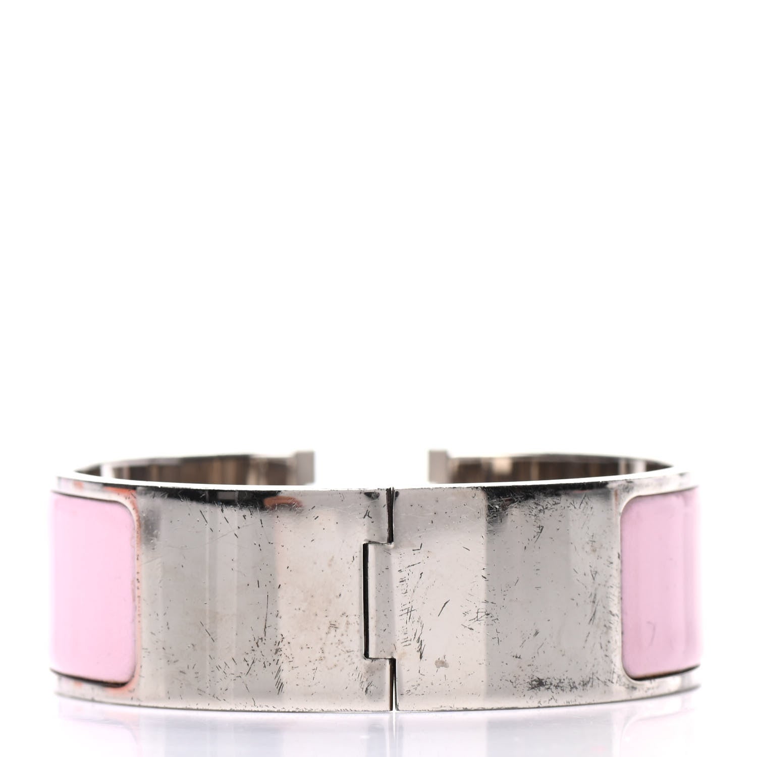 Hermes Enamel Wide Clic Clac H Bracelet PM Rose Dragee 3 of 5