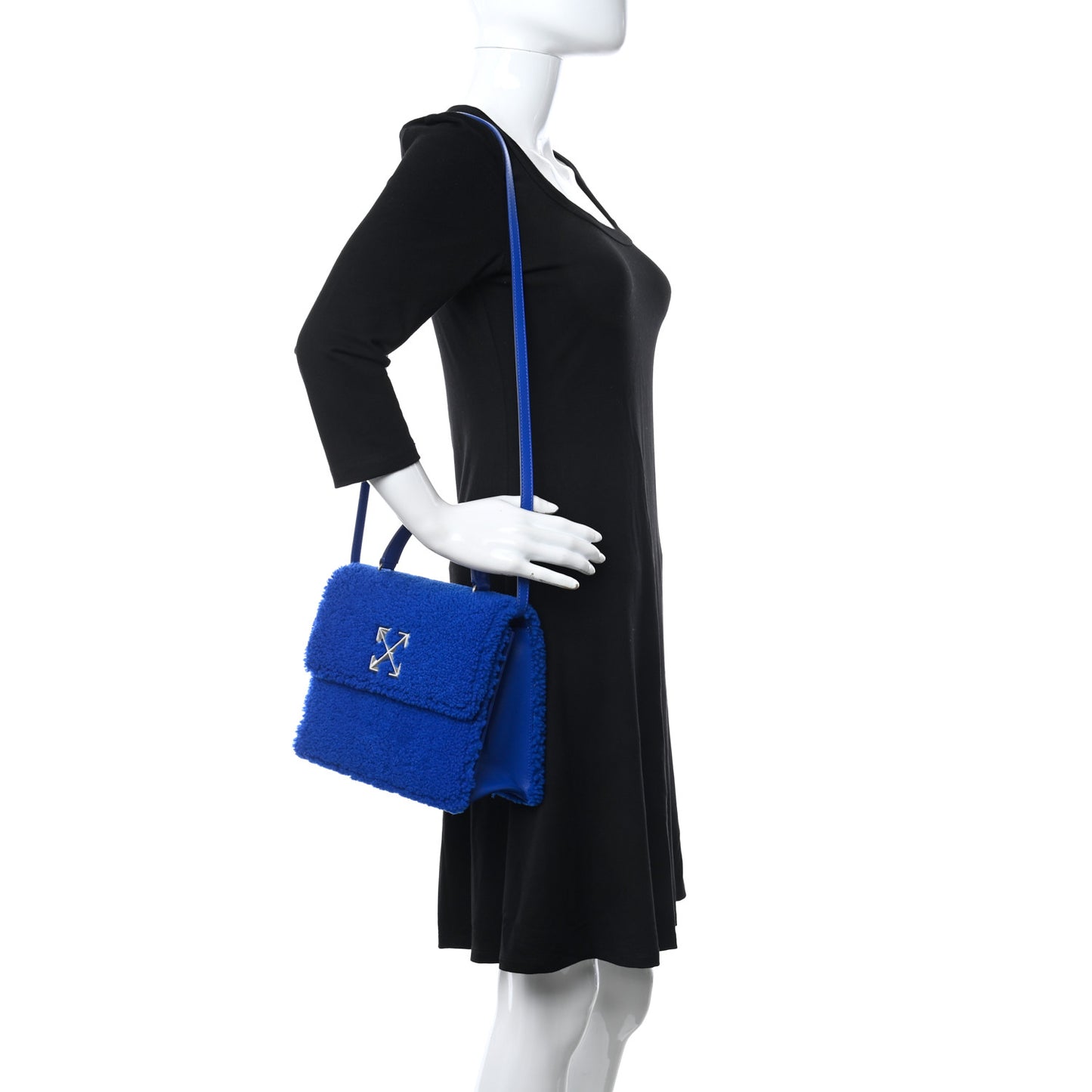 Shearling Calfskin Jitney 2.8 Bag Blue