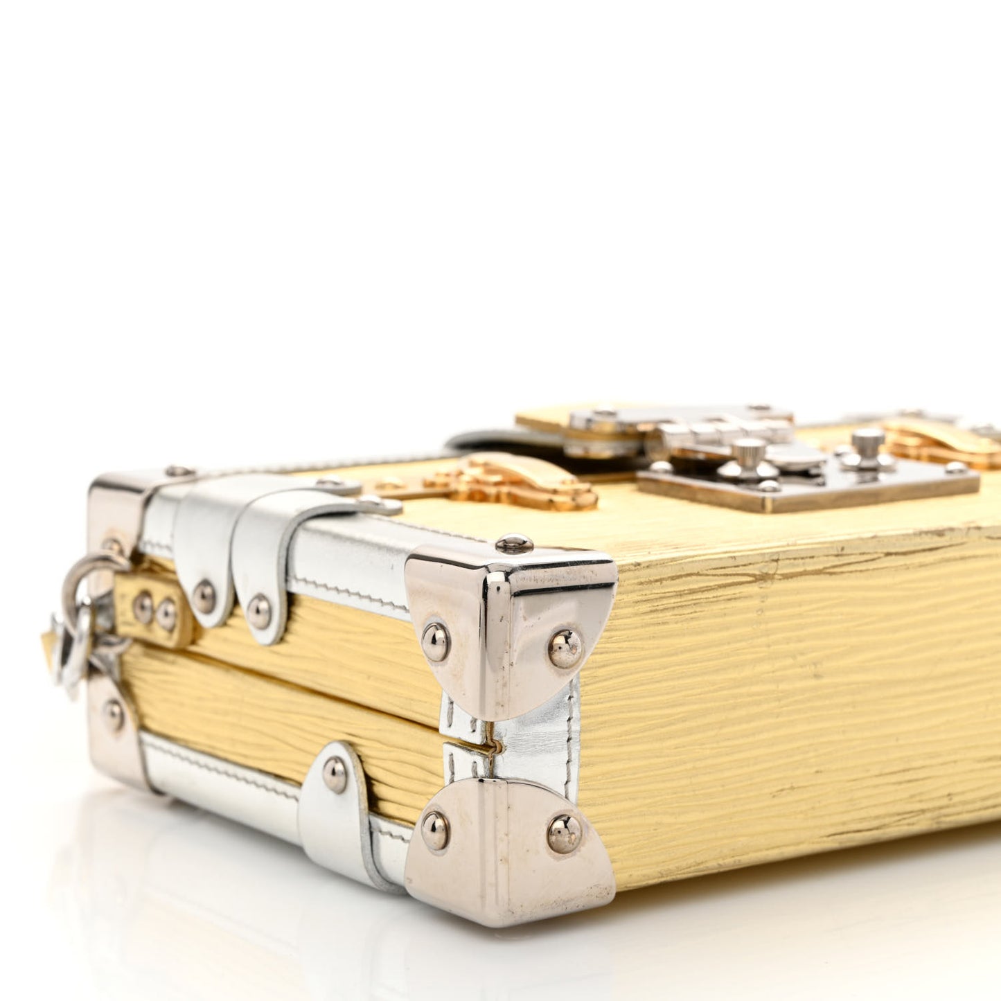 Metallic Epi Petite Malle Gold