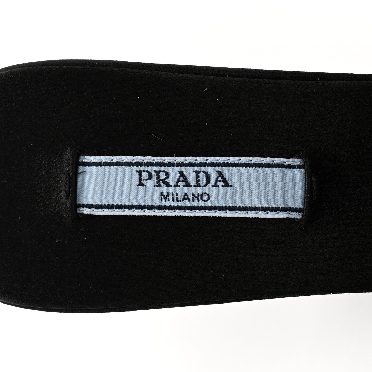 Satin Crystal Logo 65mm Slide Sandals 38 Cristal