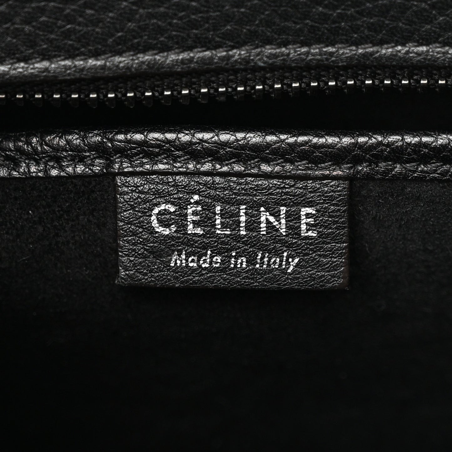 Drummed Calfskin Nano Luggage Black