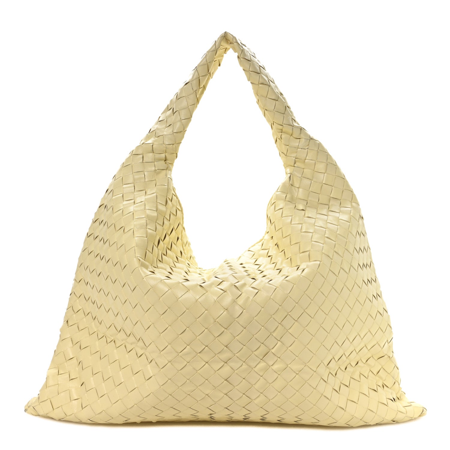 Bottega Veneta Calfskin Intrecciato Large Hop Camomile 1855085
