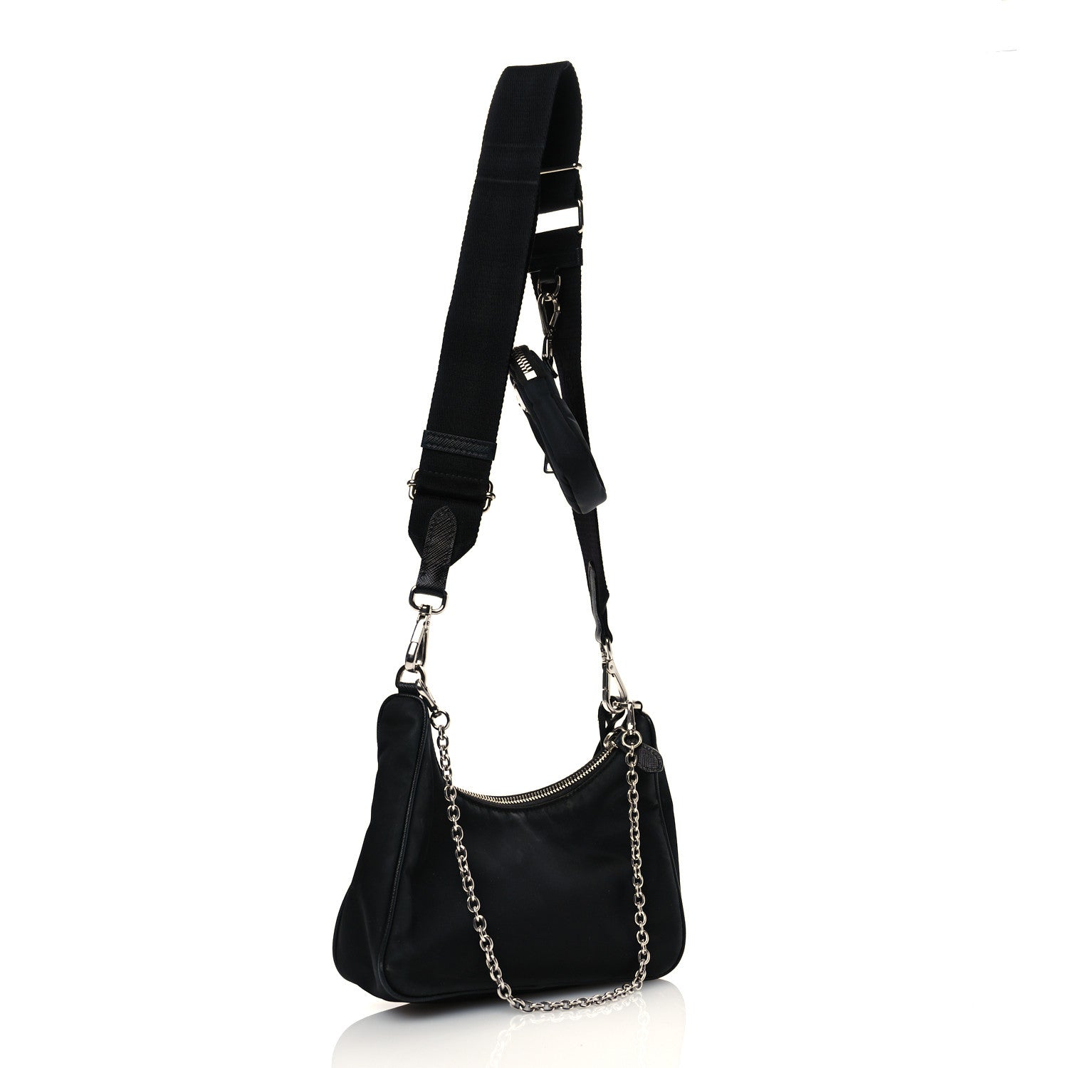 Prada Nylon Re-Edition 2005 Shoulder Bag Black 2 of 10