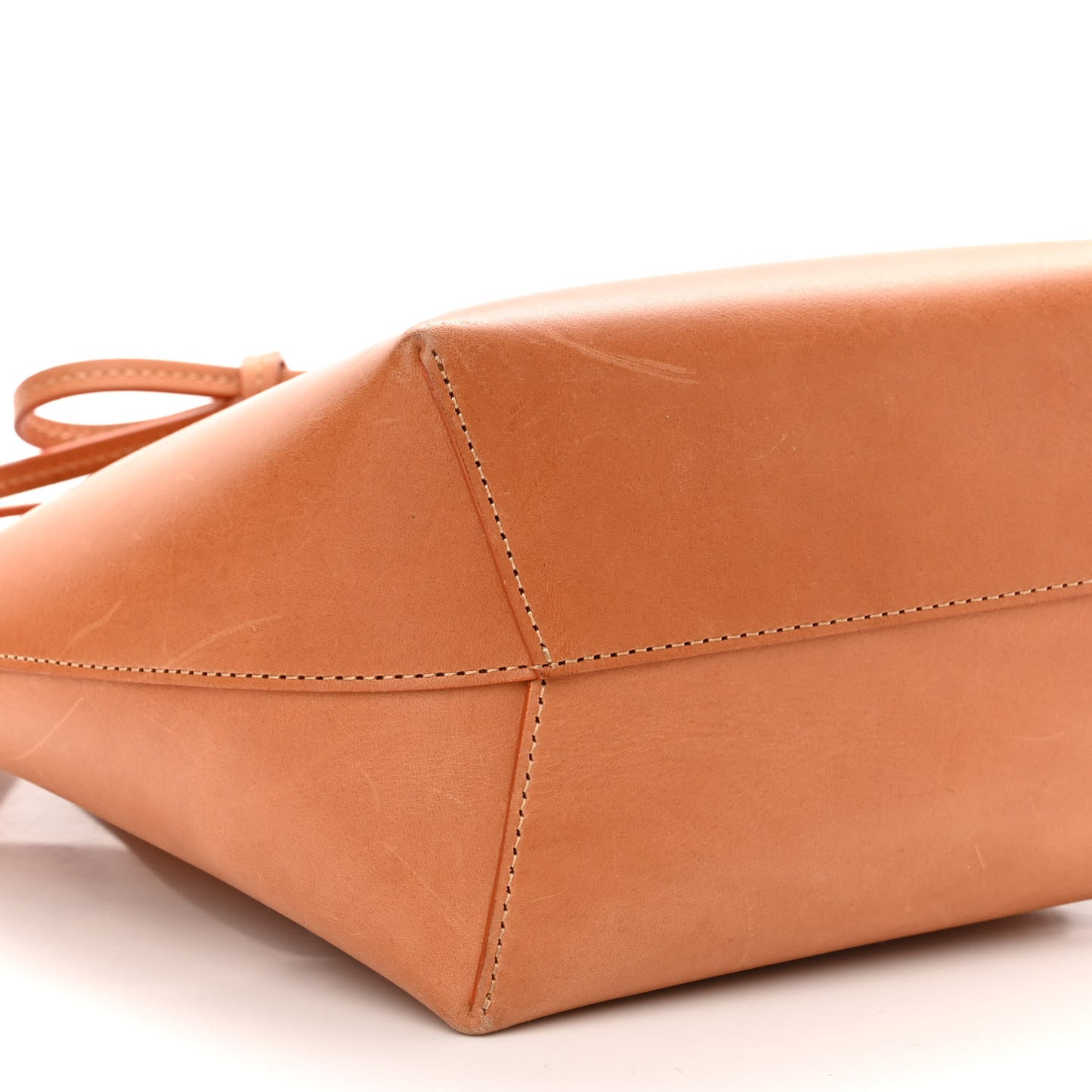 Vegetable Tanned Calfskin Mini Bucket Bag Camello Rosa