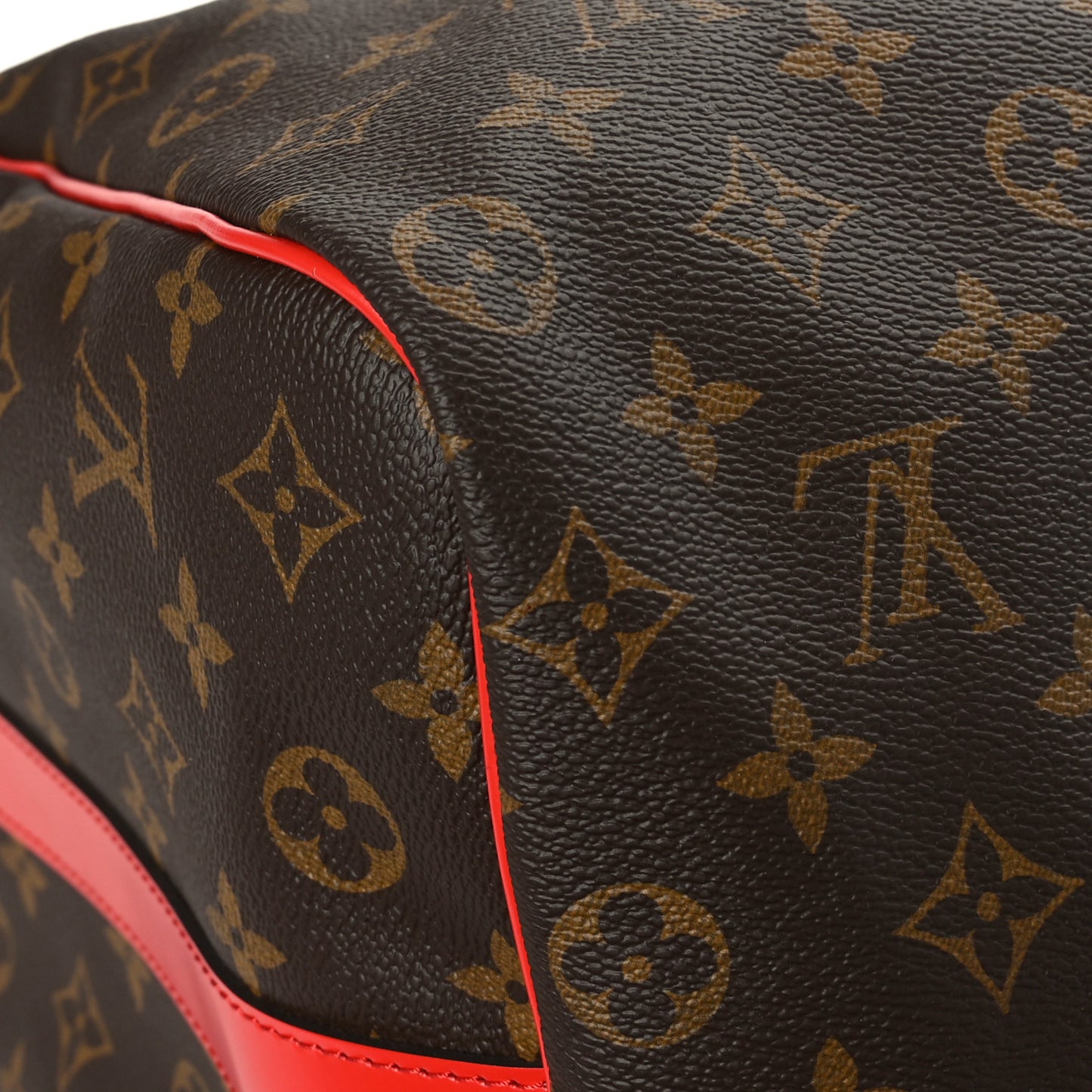 Calfskin Monogram Keepall Bandouliere 50 Coquelicot