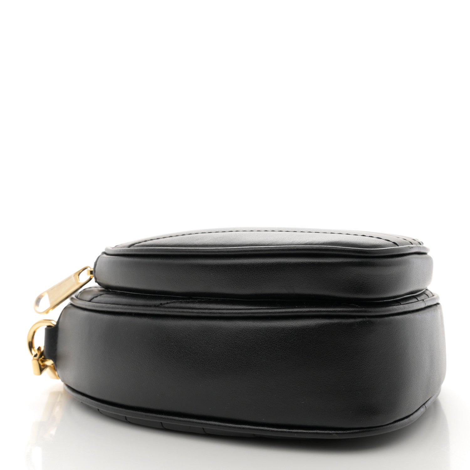 Gucci Calfskin Matelasse Diagonal Mini Interlocking G Heart Shoulder Bag Black 4 of 11