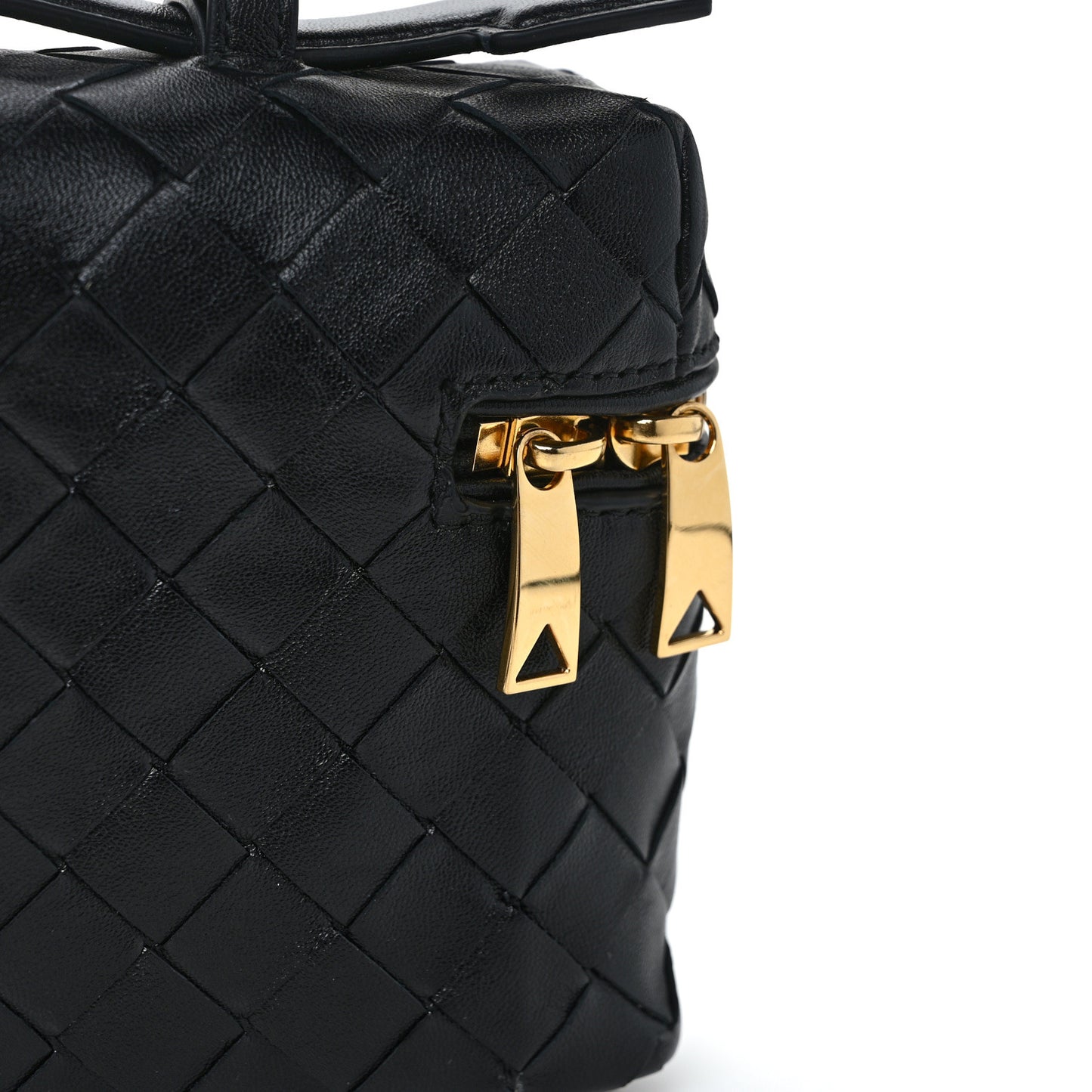 Calfskin Intrecciato Bang Bang Vanity Case Black