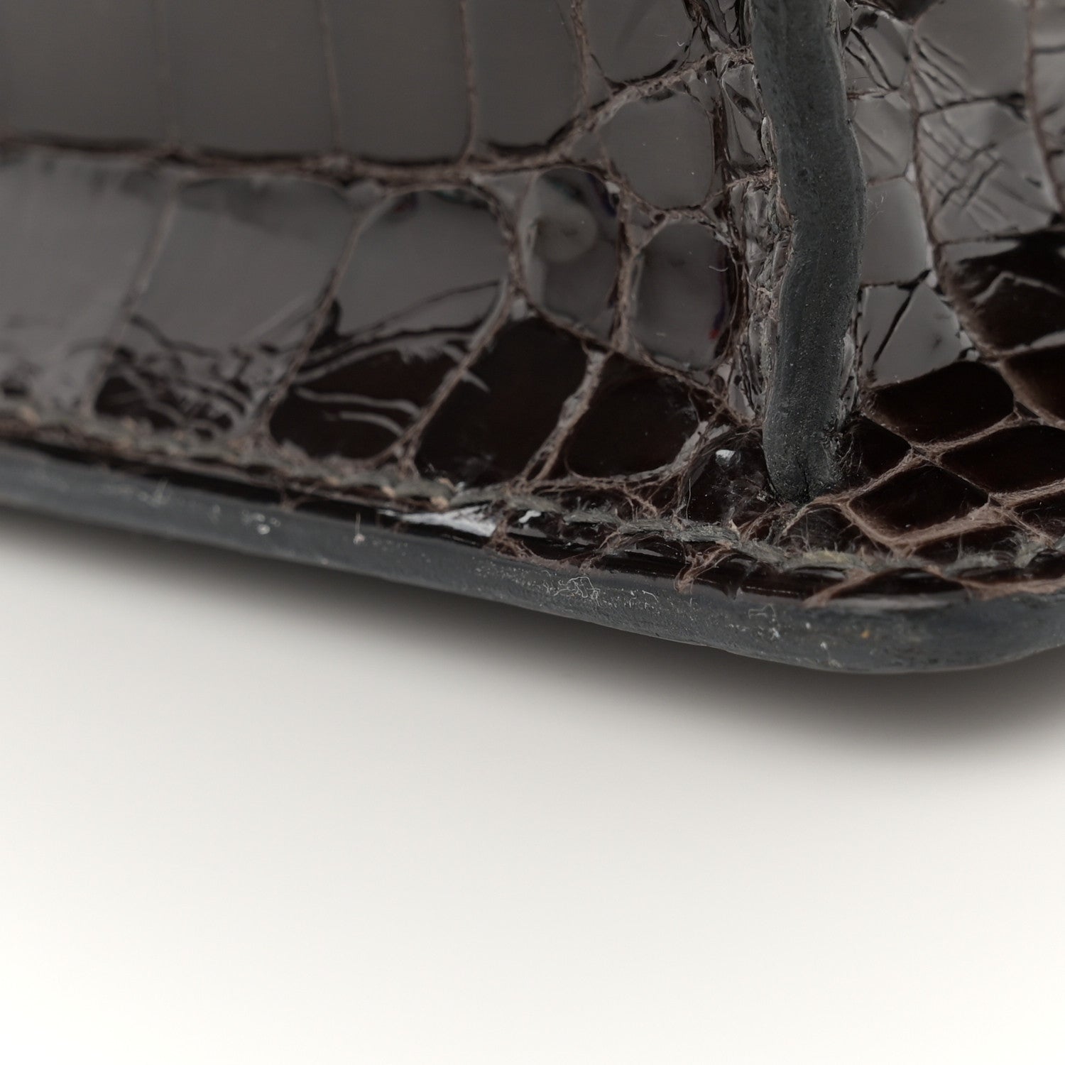 Hermes Shiny Alligator Matte Alligator Mini Sac Roulis Macassar Beton 11 of 11