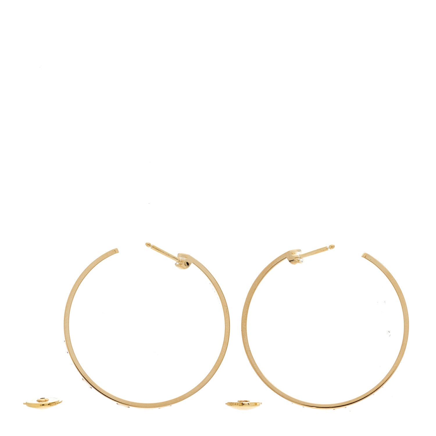 Cartier 18K Yellow Gold Large LOVE Hoop Earrings 3 of 6