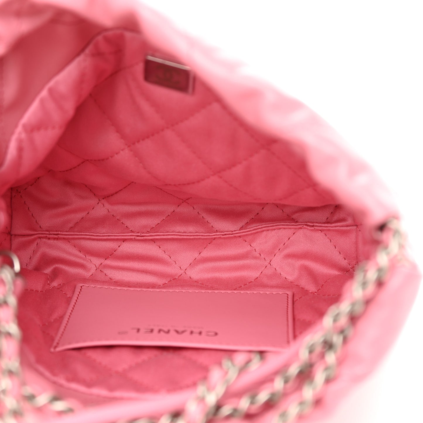 Shiny Calfskin Quilted Mini Chanel 22 Pink