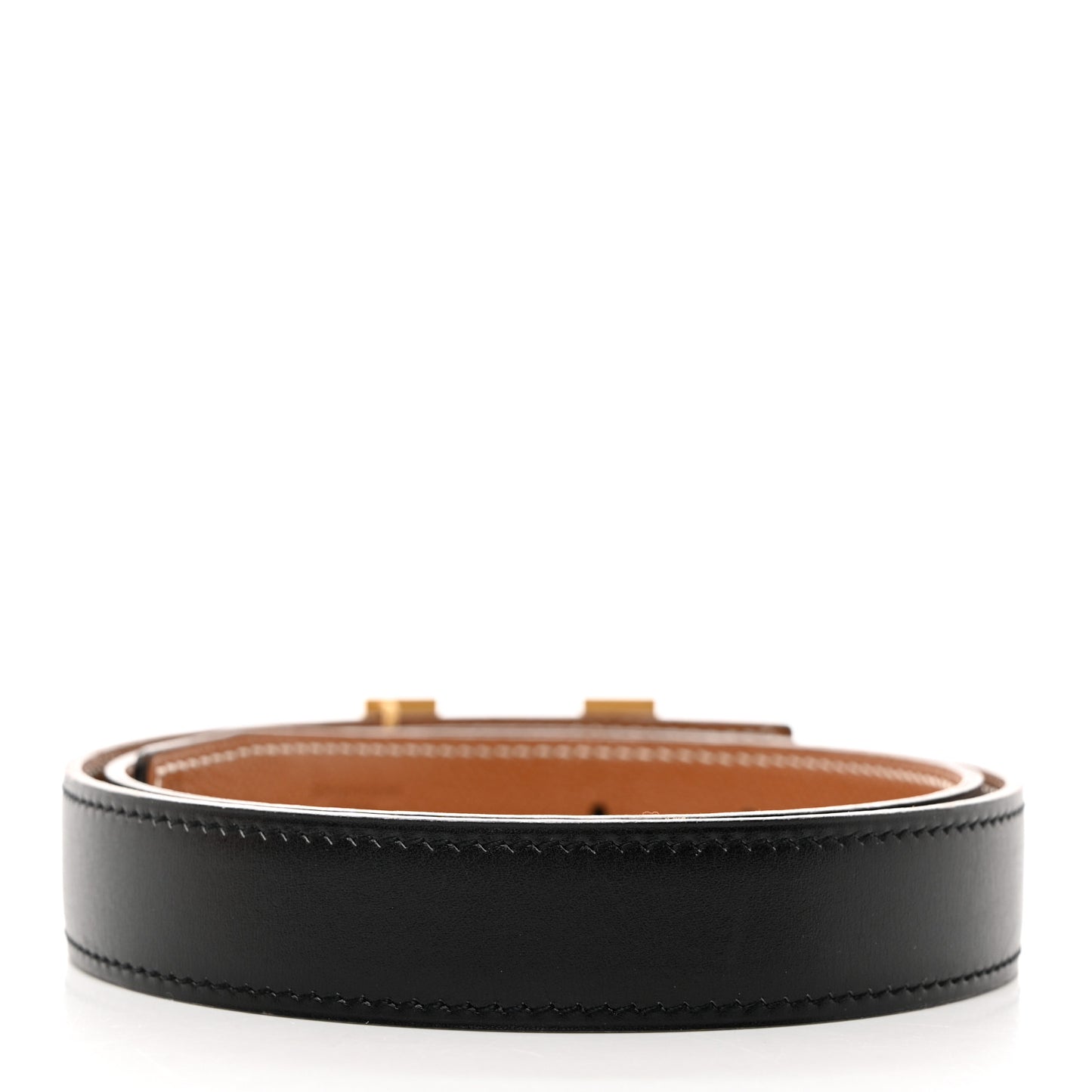 Box Courchevel 32mm Constance H Belt 75 75 30 Black Gold