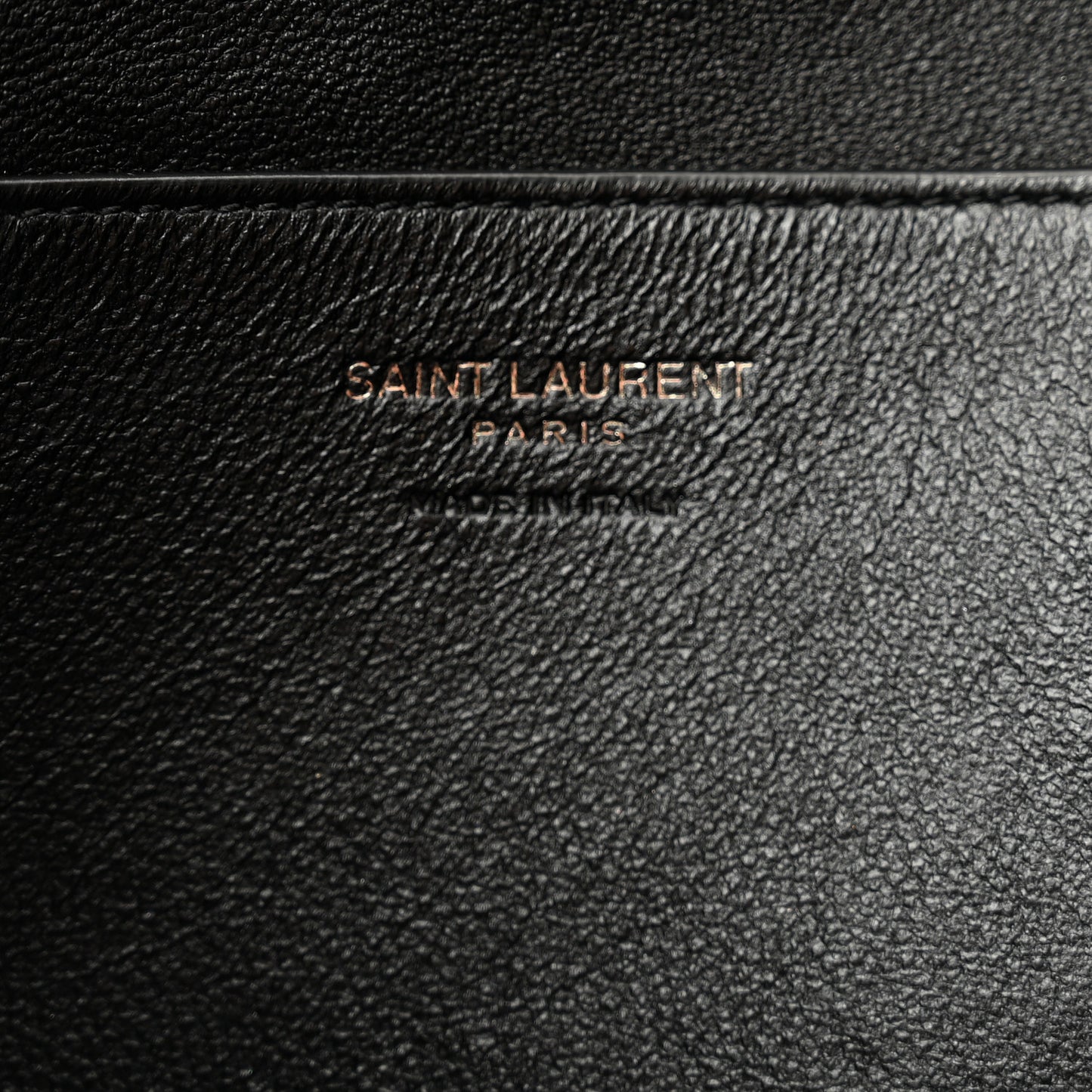 Grained Lambskin Small Cassandre Envelope Pouch Black