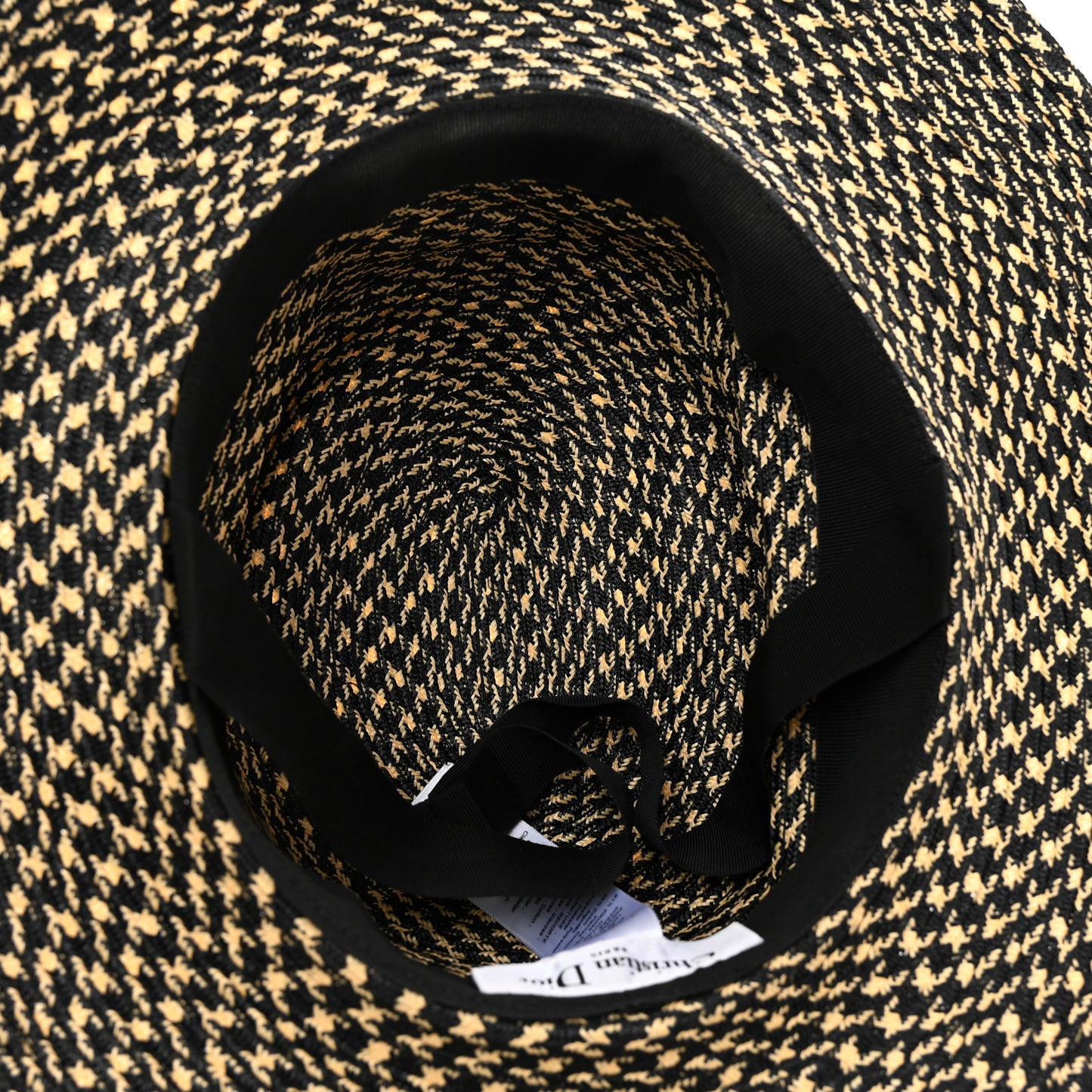 Straw Diorodeo Large Brim Hat 57 Black